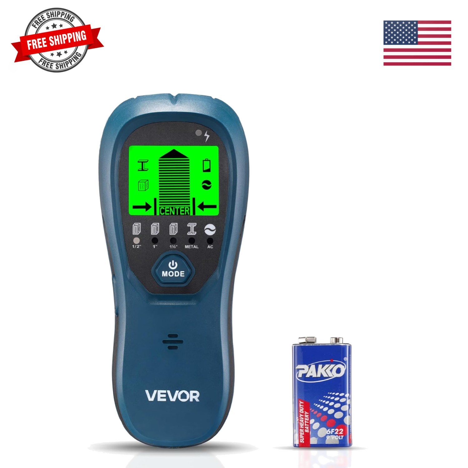Stud Finder Wall Scanner, 5 in 1, Electronic Wall Stud Detector with Smart Se...