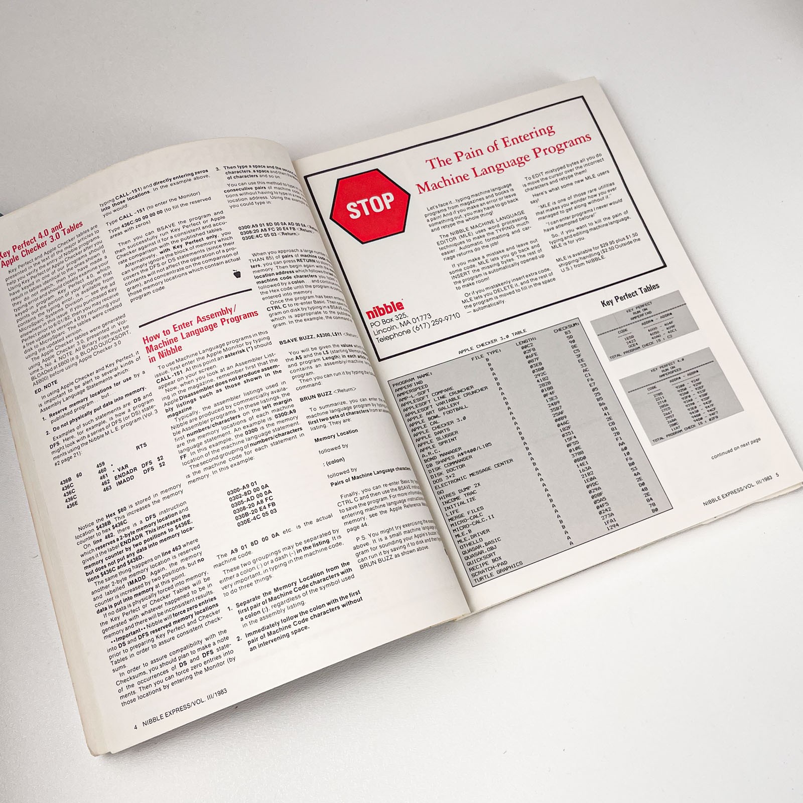1983 Nibble Express Volume III - Best of 1982 Articles & Programs for Apple II