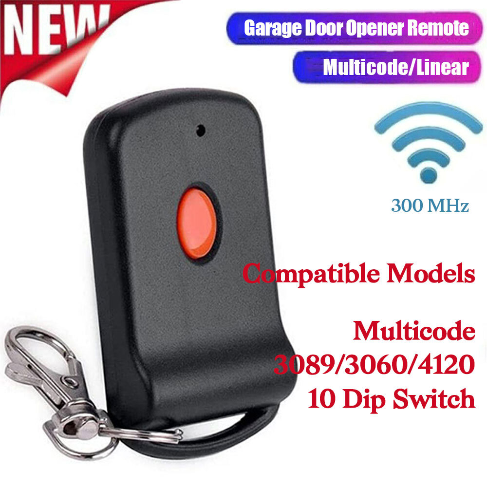 2pcs Electric Garage Door Opener 10 Digit Gate Remote For Linear Remote Control