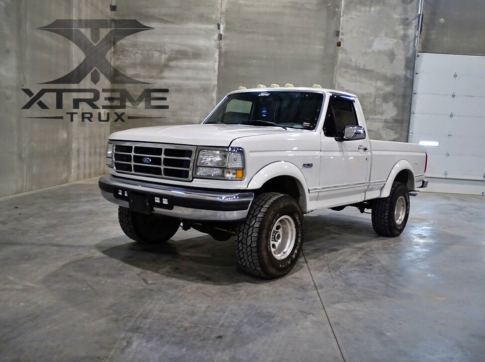Paintable Black 92-97 Ford F150 F250 F350 Extended Fender Flares Bolt On