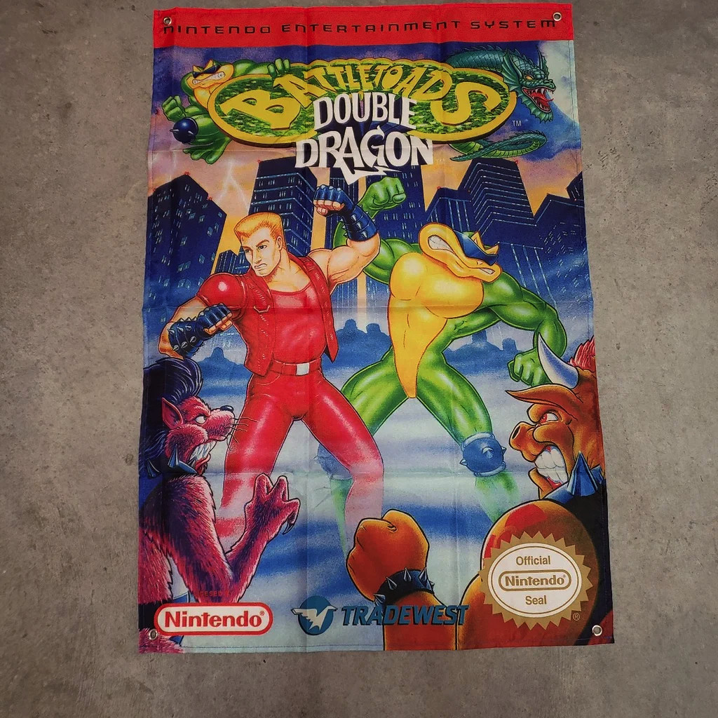 Battletoads Double Dragon Custom Wall Flag Banner Tapestry 2 x 3 Ft, NES