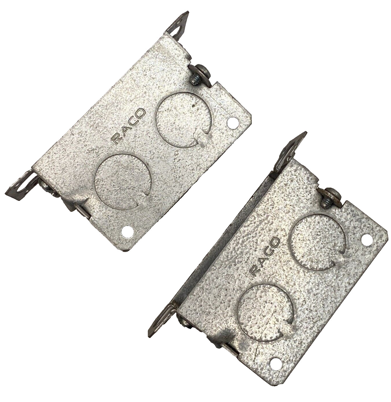 Raco 420 Steel Gray 7.5 cu. in.Capacity 1-Gang Rectangle Switch Box 3x2" Qty 2 ⭐