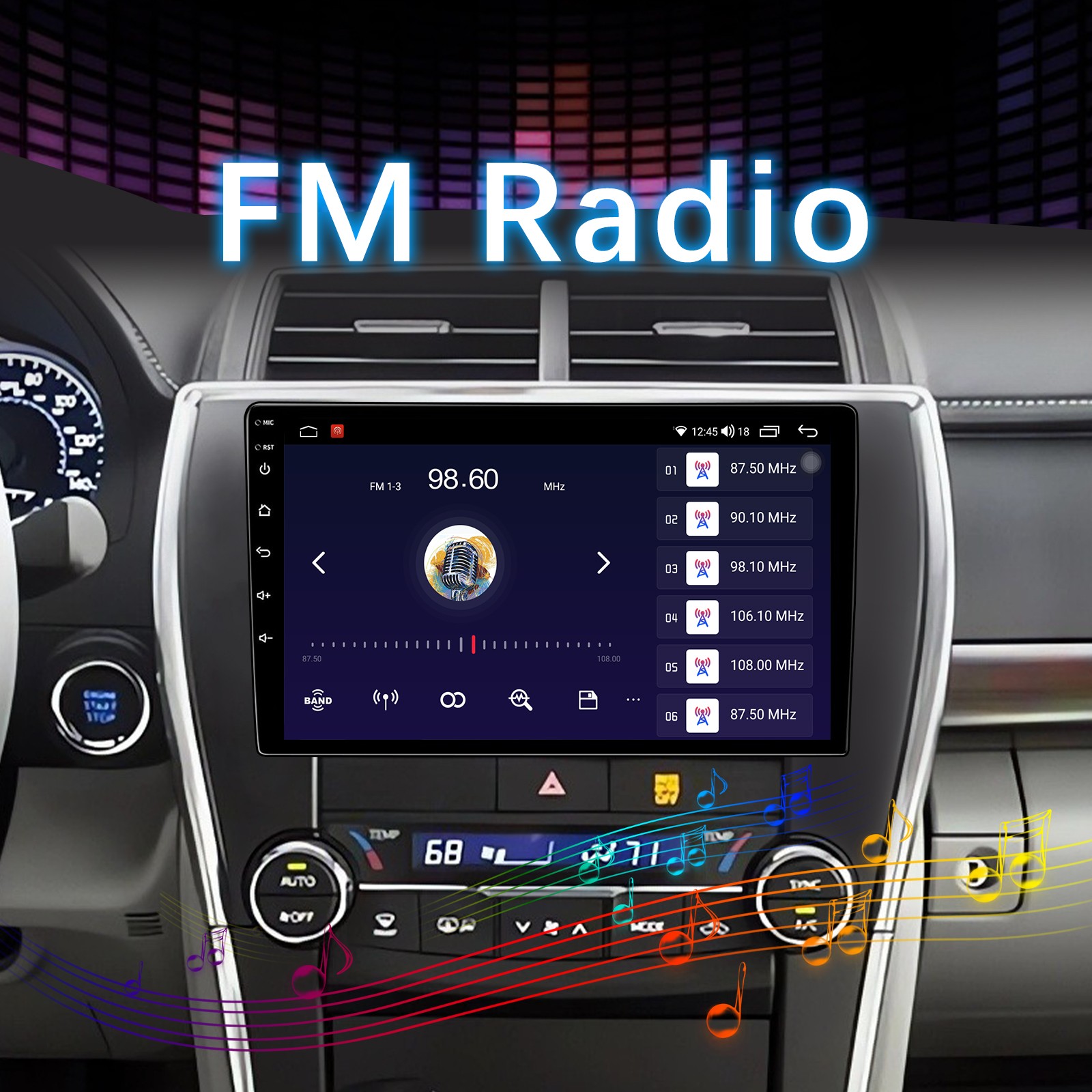 For 2015 2016 2017 Toyota Camry Radio GPS Stereo Car CarPlay&Android Auto 2+32G