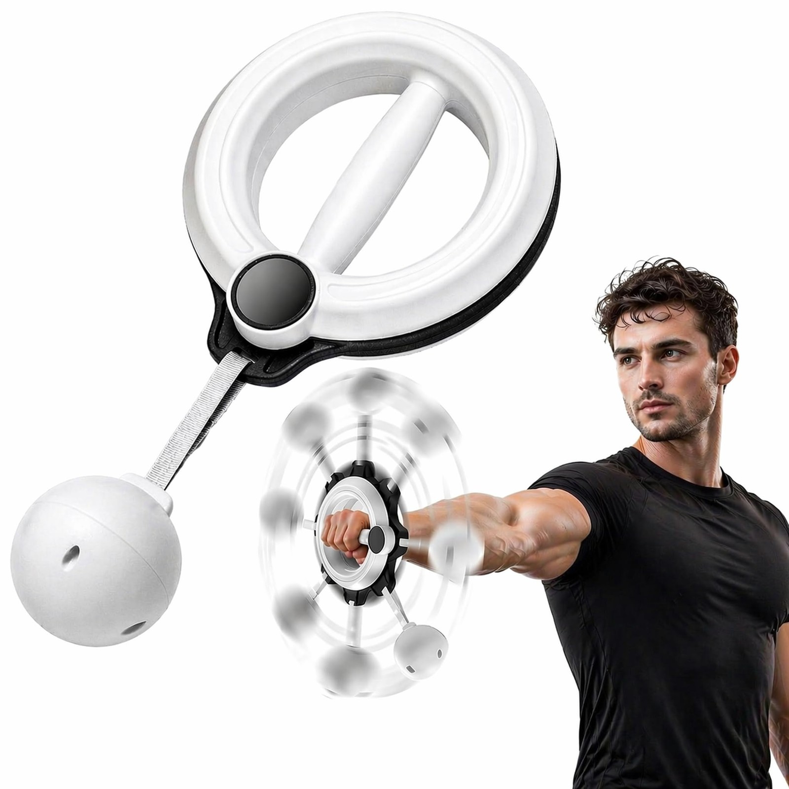 Infinity Hoop Arms, 360 Rotating Wrist Forearm Trainer for Exercise, Arm Infi...