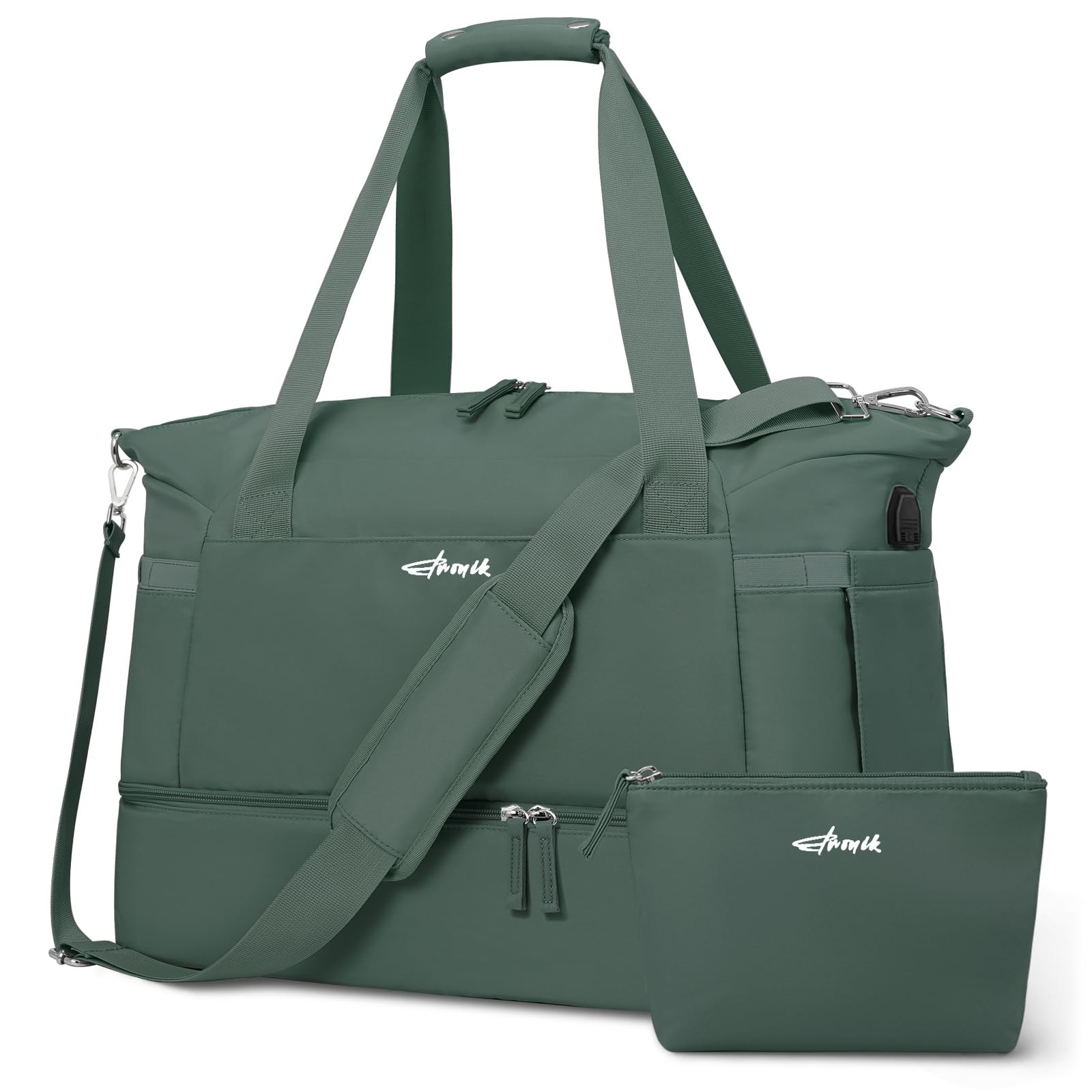 Gym Bag for Women, Personal Item Travel Bag with Shoes Compartment, Weekender...