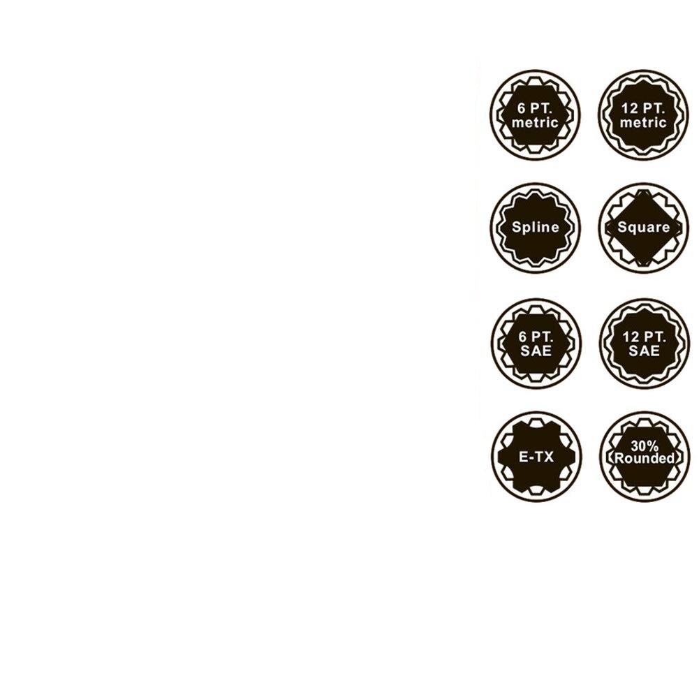 VCT 18 PCS 3/8" DR. PENTA-METRIC SOCKET SPLINE SET