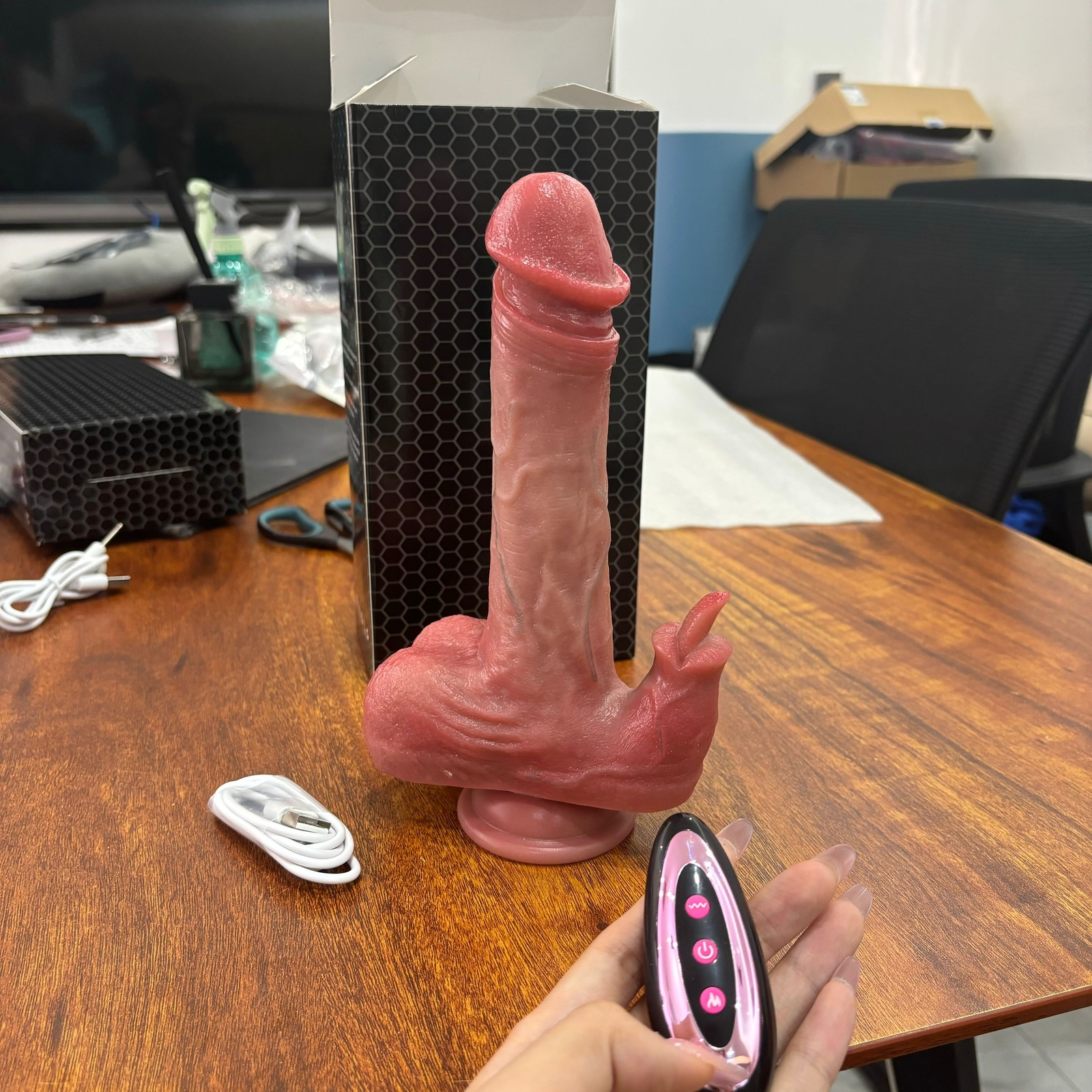 Realistic Thrusting Heating Dildo Vibrator G-Spot Massager Sex Toys for Women