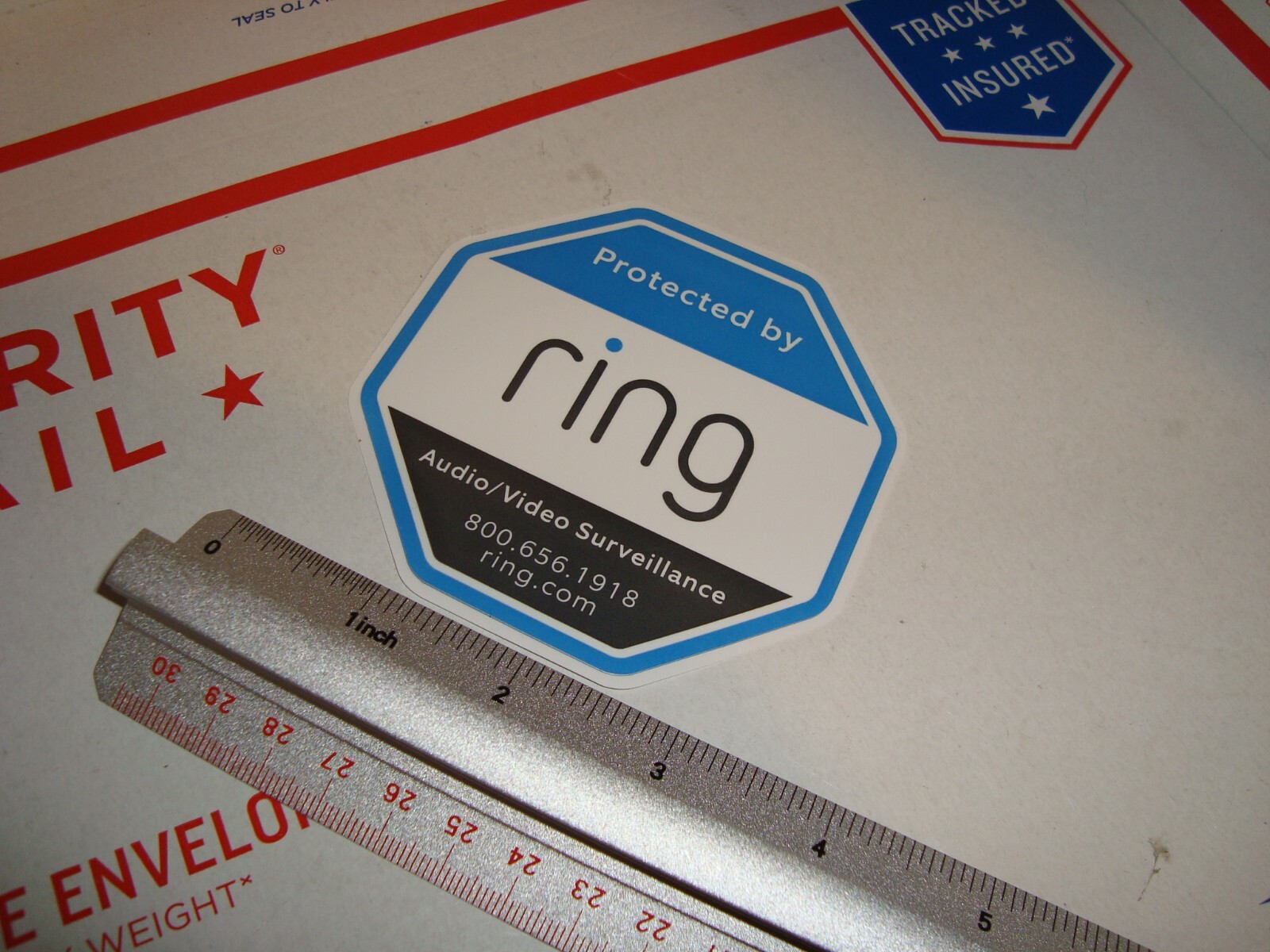 Ring Doorbell Sticker Decal OEM Video Security Camera Door Window Sticker 3.5 in