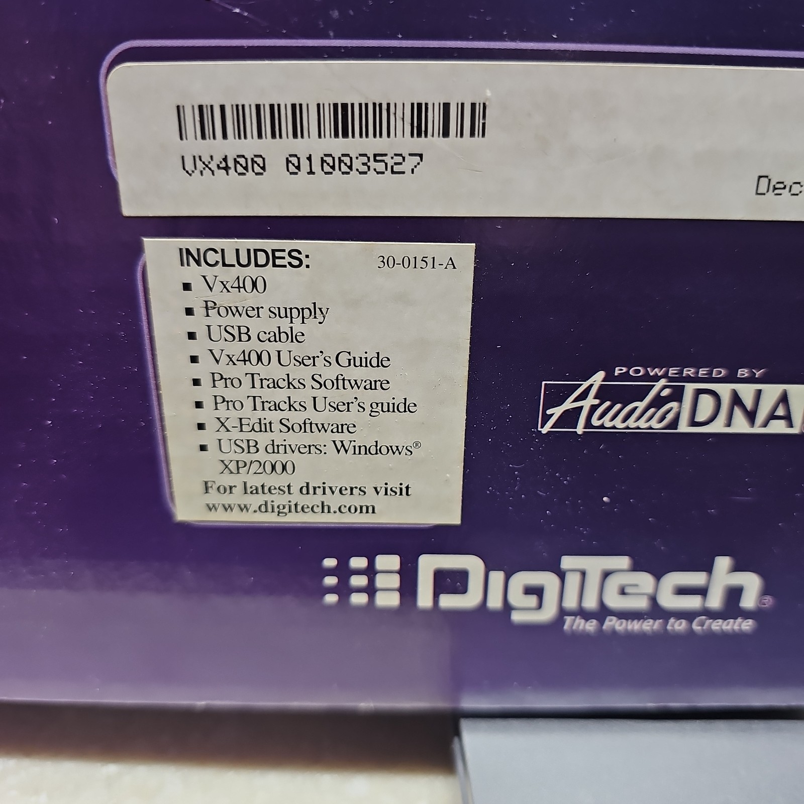 Digitech VX400 Multi Effect Guitar Vocal Processor In Original Box Tested