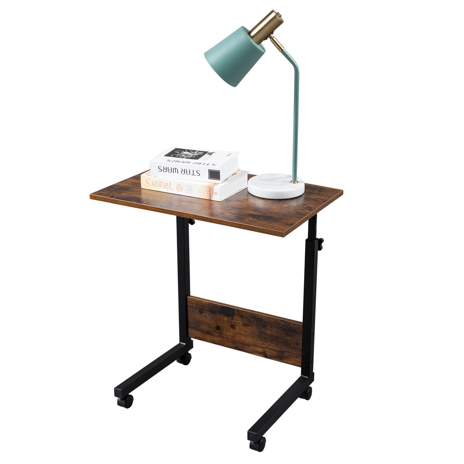Rolling & Height adjustable P2 15MM Chipboard & Steel Side Table with Baffle NEW