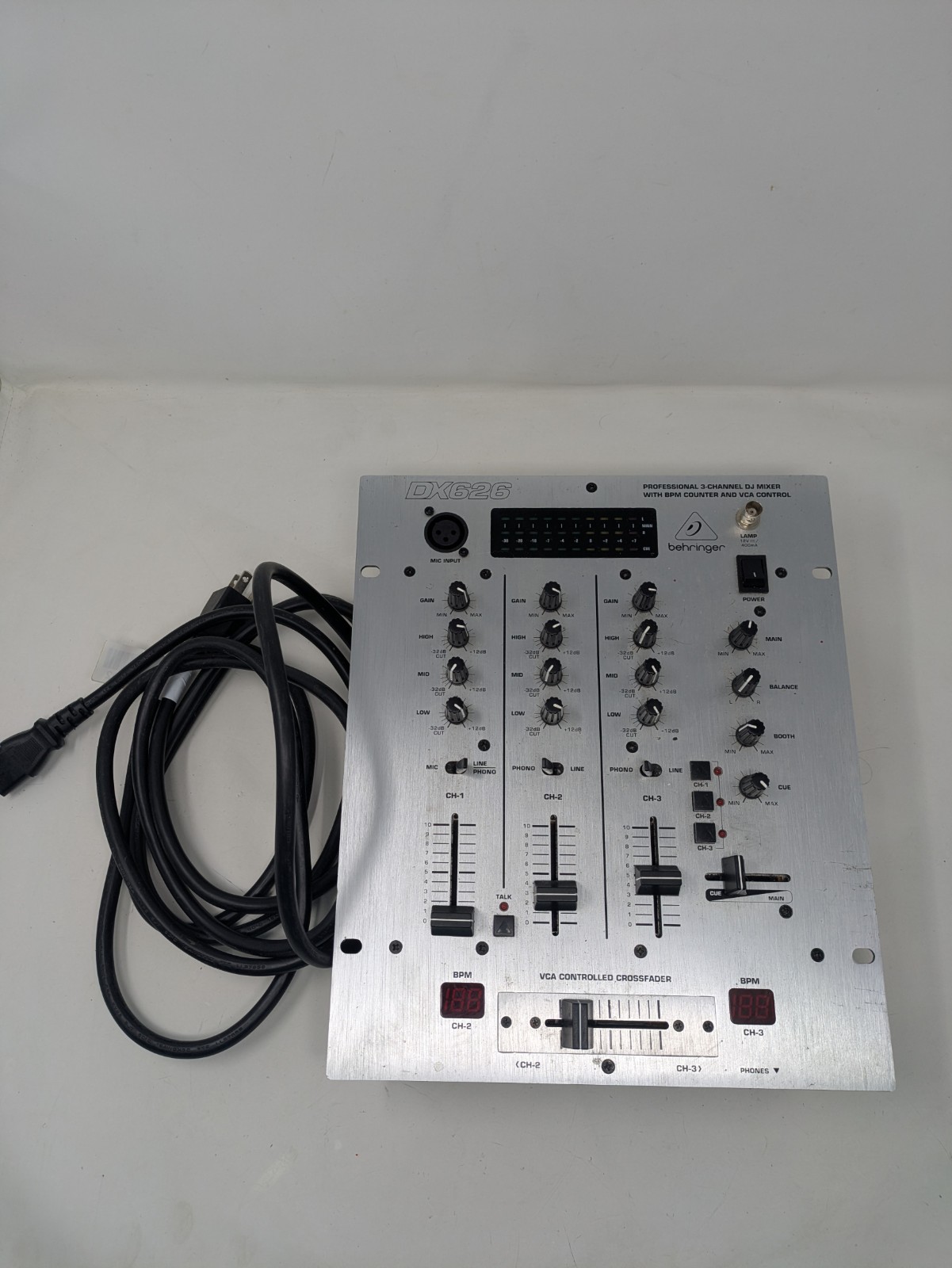 Behringer DX626 3-Channel Ultra-Low Noise Pro DJ Mixer - Silver