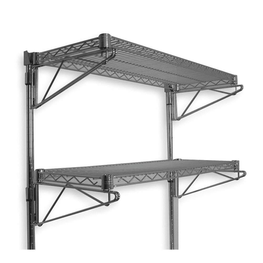 GRAINGER APPROVED 2HGE1 Wire Wall Shelf,34x14x36in,ShlfCap 125lb 2HGE1
