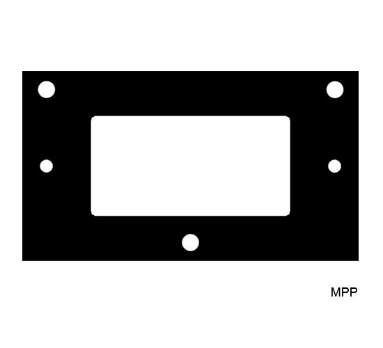 Mystery Electronics MPP ModuLine Insert Panel Punched for 1 Decora Device
