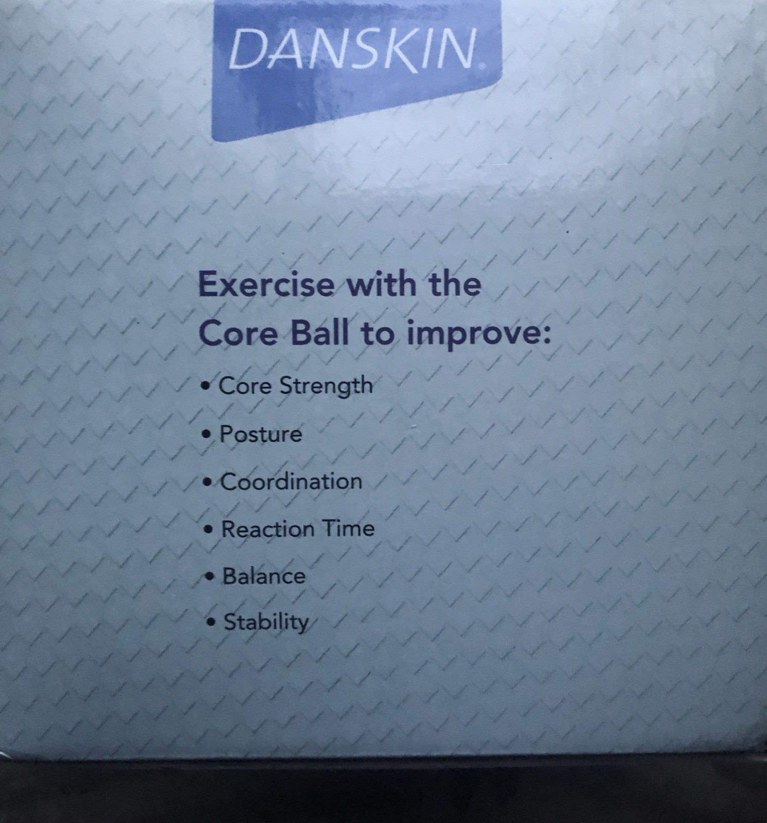 Danskin Burst Resistant Core Ball 65 cm Blue Includes Workout DVD New in Box