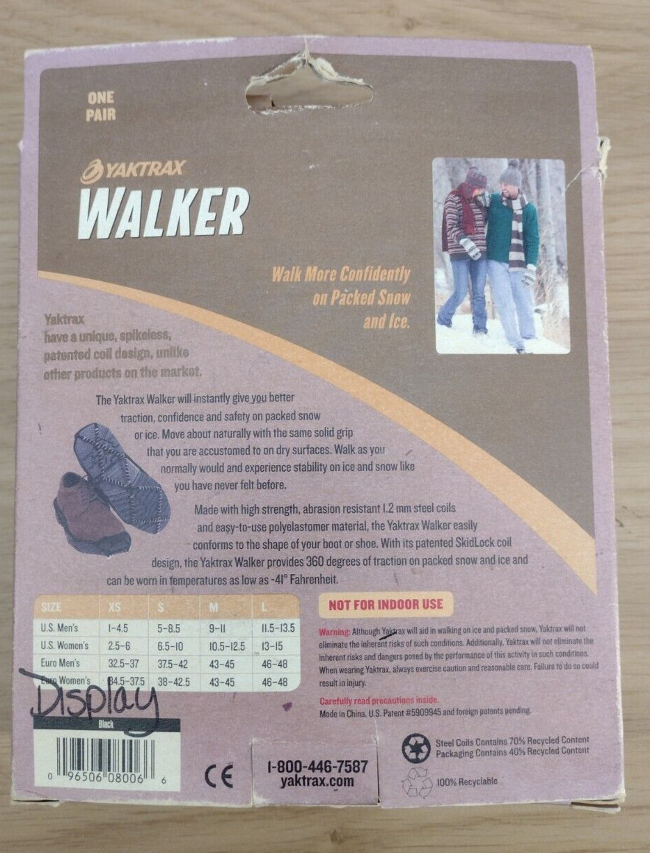 Yaktrax Walker Traction Device - Size XS (Reg. $20)