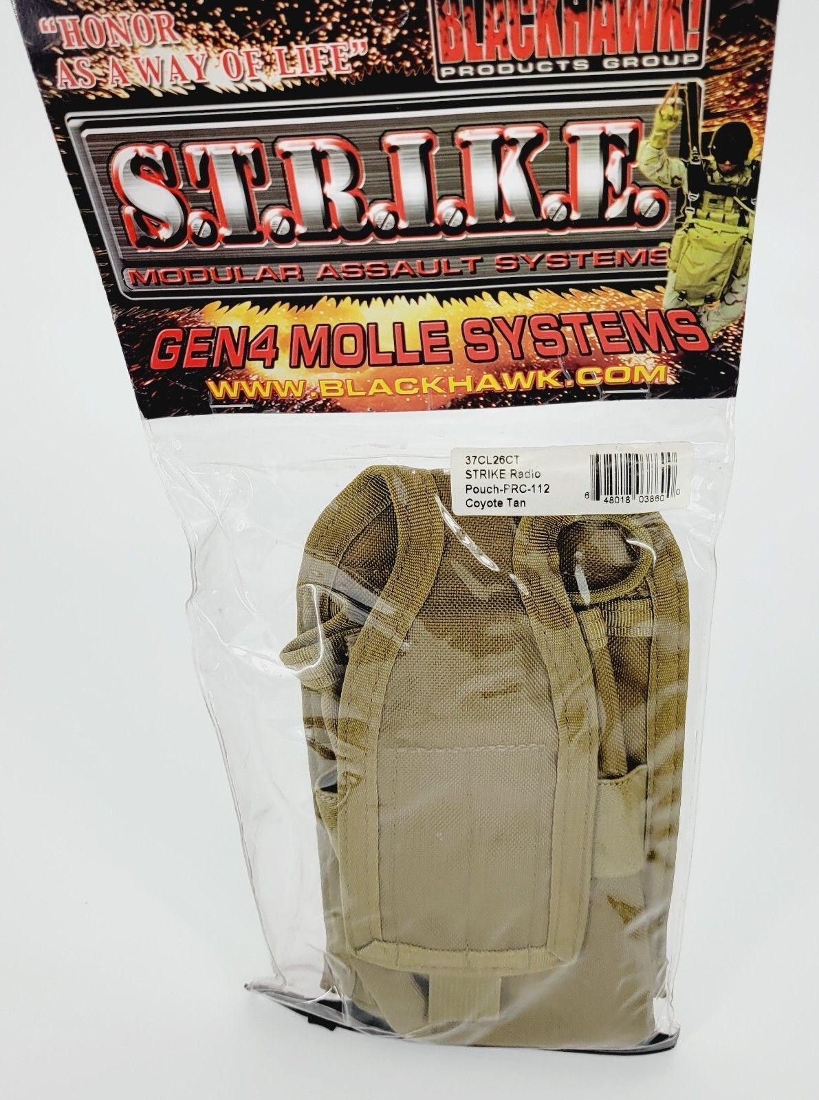 BlackHawk STRIKE GEN4 MOLLE PRC-112 Radio Pouch Coyote Tan 37CL26CT
