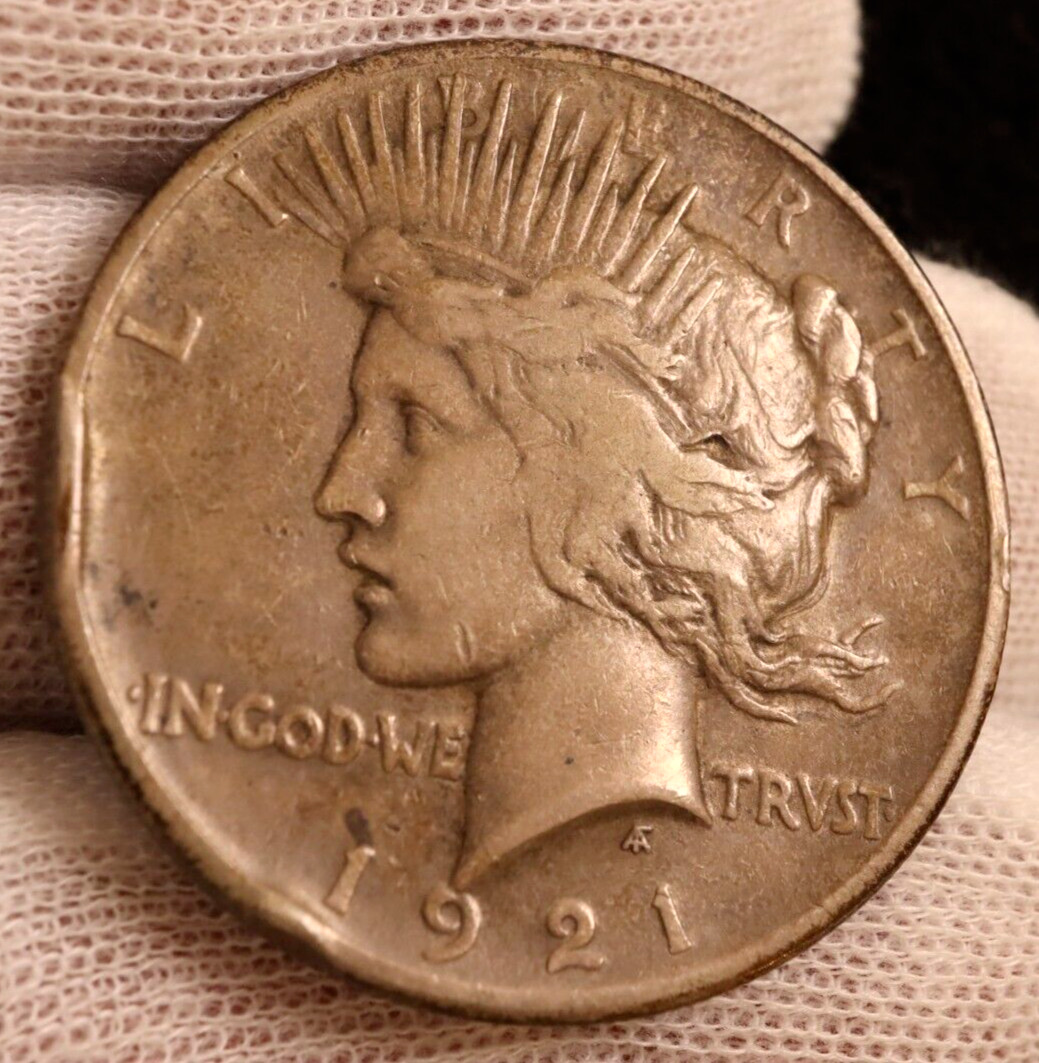 1921 Peace Silver Dollar - Strong Key Date w-Fine Condition Details (#EB03-003)