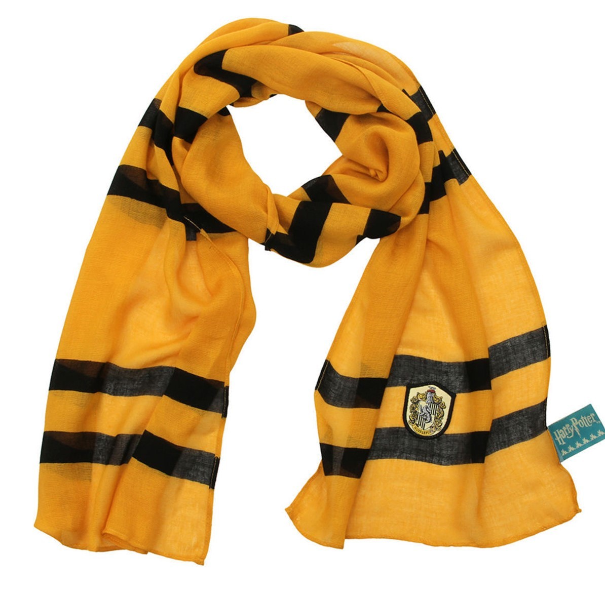 HARRY POTTER HUFFLEPUFF LIGHTWEIGHT VISCOSE SCARF WITH CREST