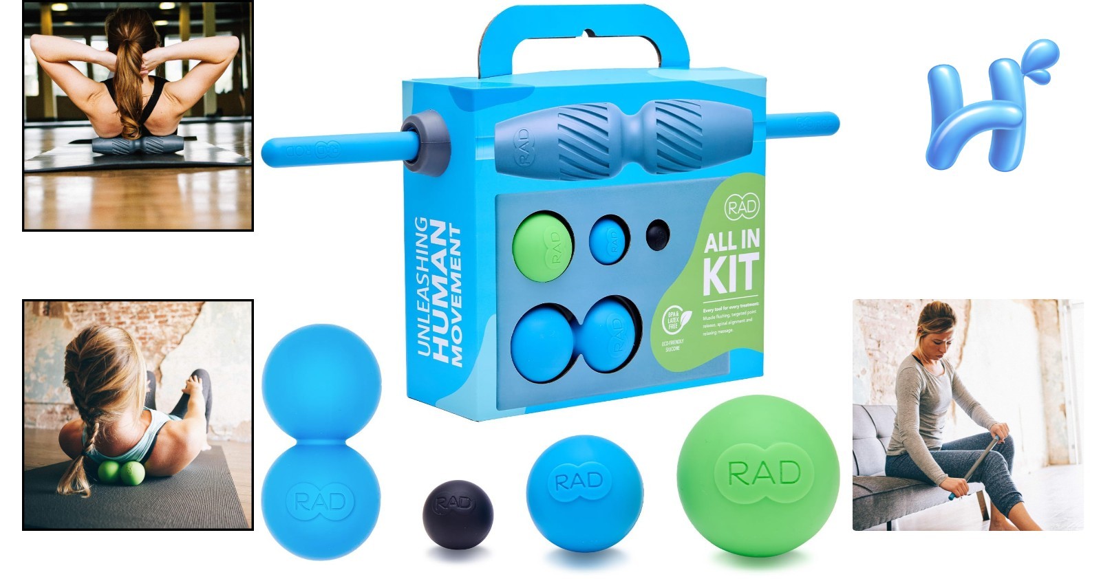 Portable 7-Piece Foam Roller & Massage Kit for Enhanced Mobility & Flexibility