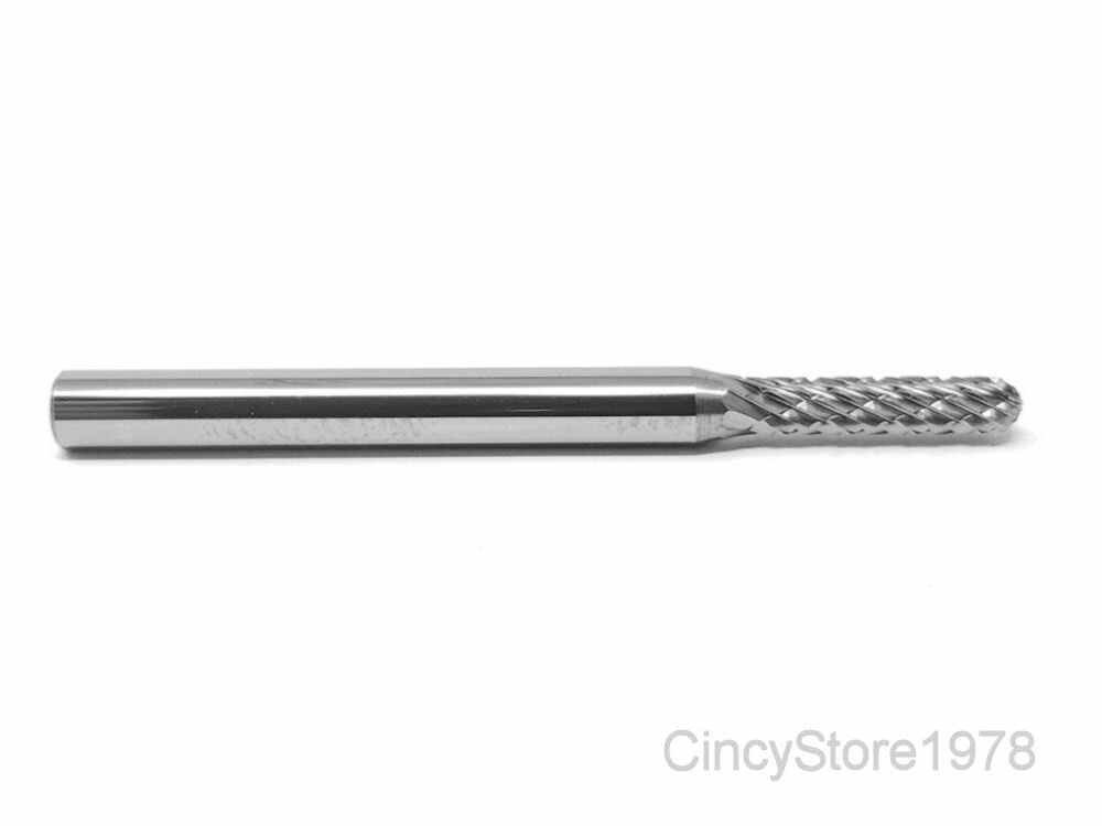 SC41D Cylindrical End SOLID Carbide Burr Bur Cutting Tool Die Grinder Bit 3/32"