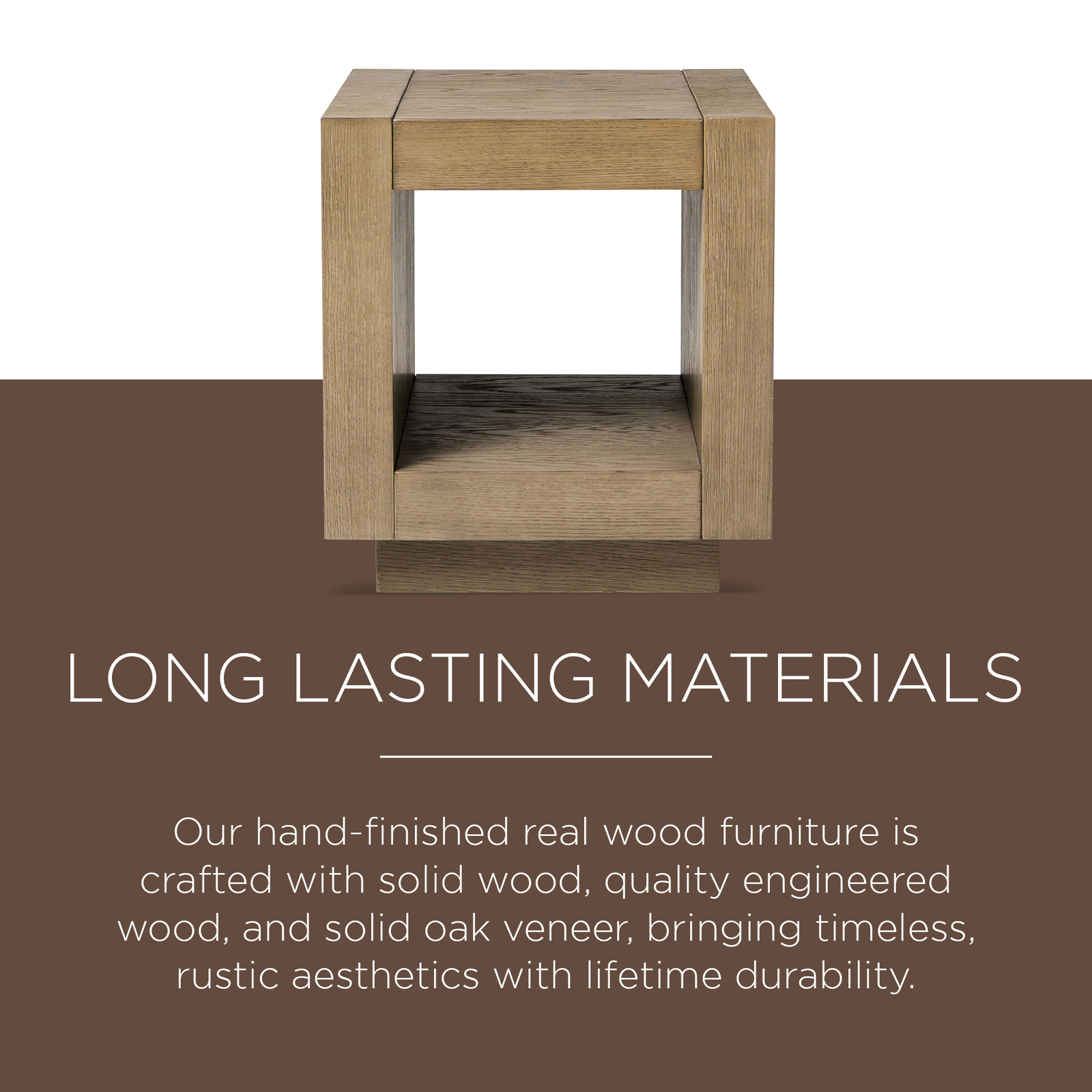 Maven Lane Artemis Contemporary Wooden Side Table in Refined Grey Finish (Used)