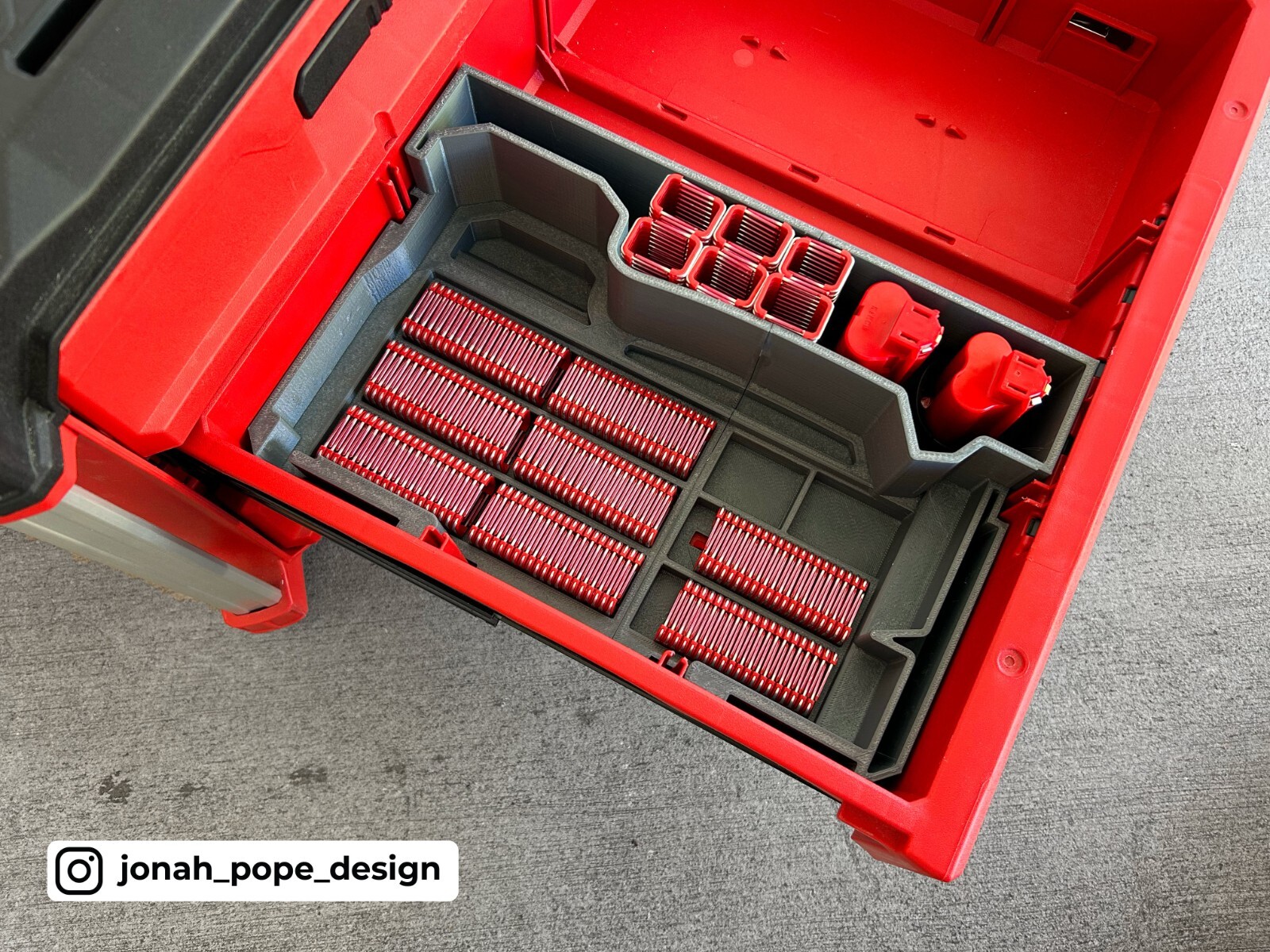 Milwaukee Packout Tool Box Drawer Insert for M12 Cable Stapler (Insert Only)