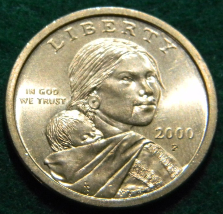 2000-P SACAGAWEA NATIVE AMERICAN ONE US DOLLAR COIN 2000P