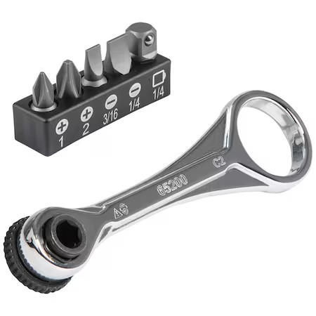 Klein Tools 65200 1/4 In Drive 72 Geared Teeth Hand Ratchet