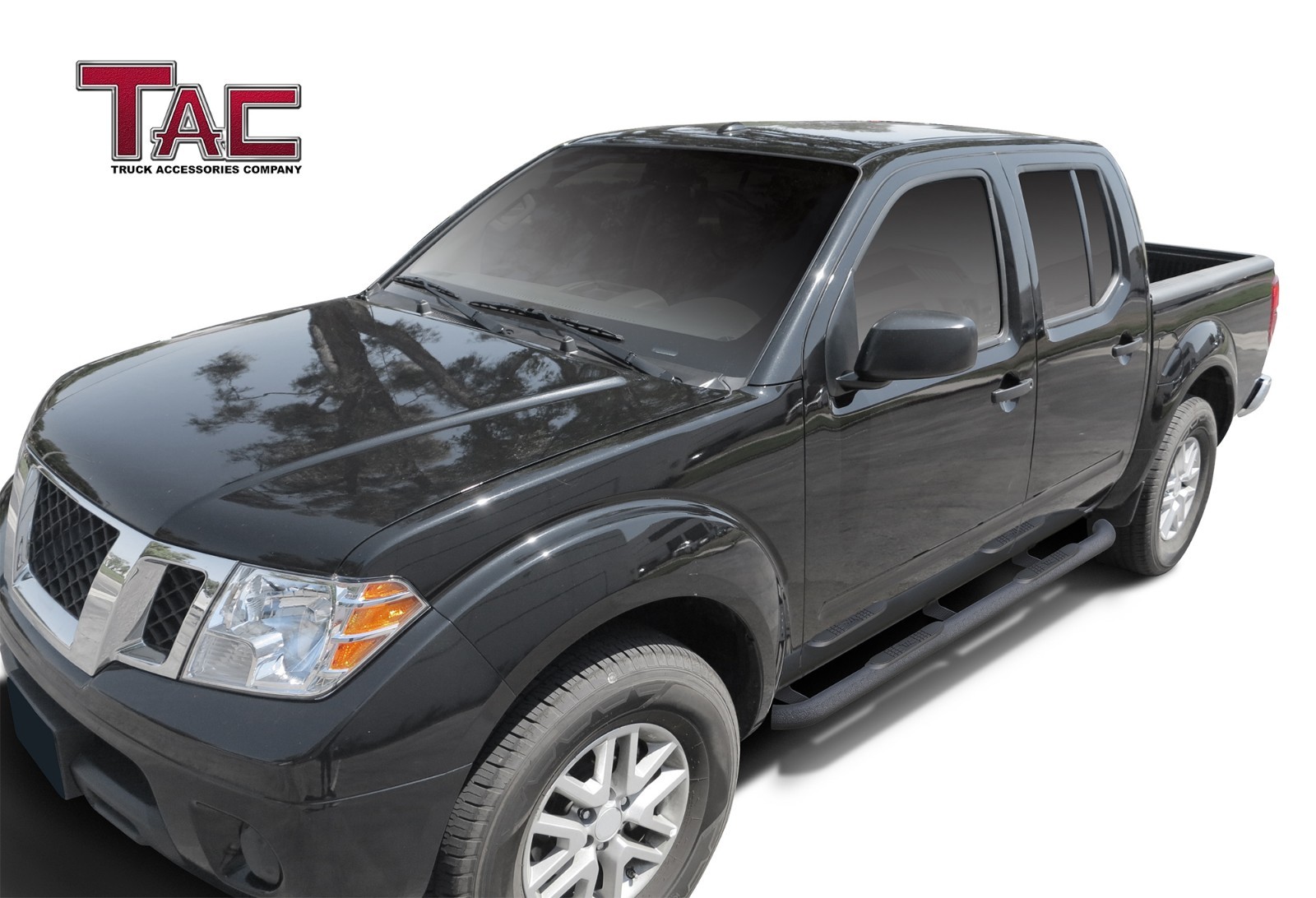 For 2005-2024 Nissan Frontier Crew Cab 3" Texture Side Step Rails Running Boards