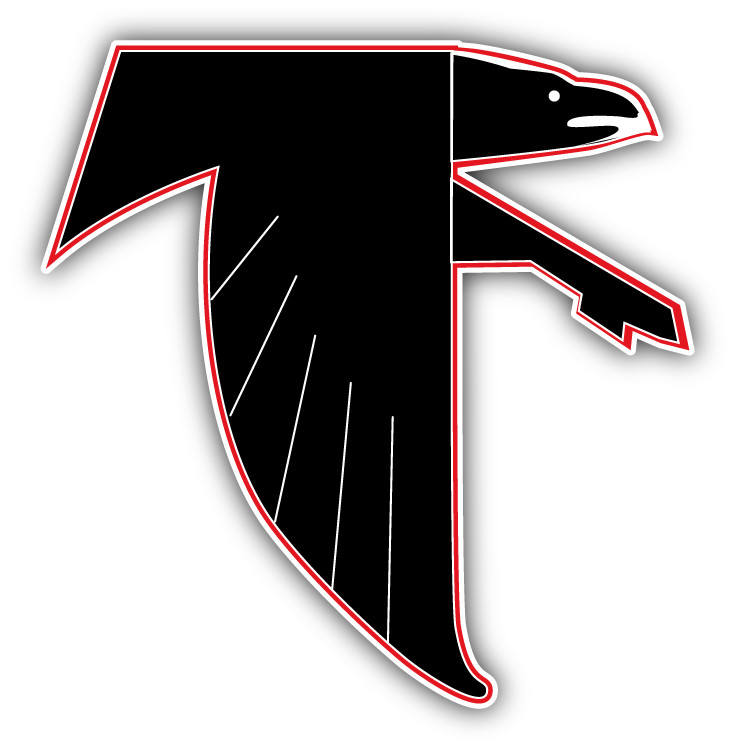 Atlanta Falcons NFL Retro Logo Car Bumper Sticker Decal - 3'', 5'' or 6''