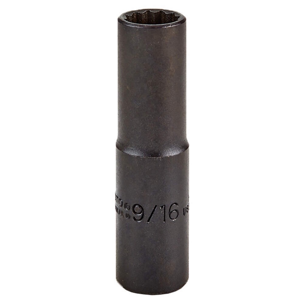 NEW! PROTO Socket: 1/2" Drive, 9/16" Socket, 12-Point, Deep, Black, J5318B