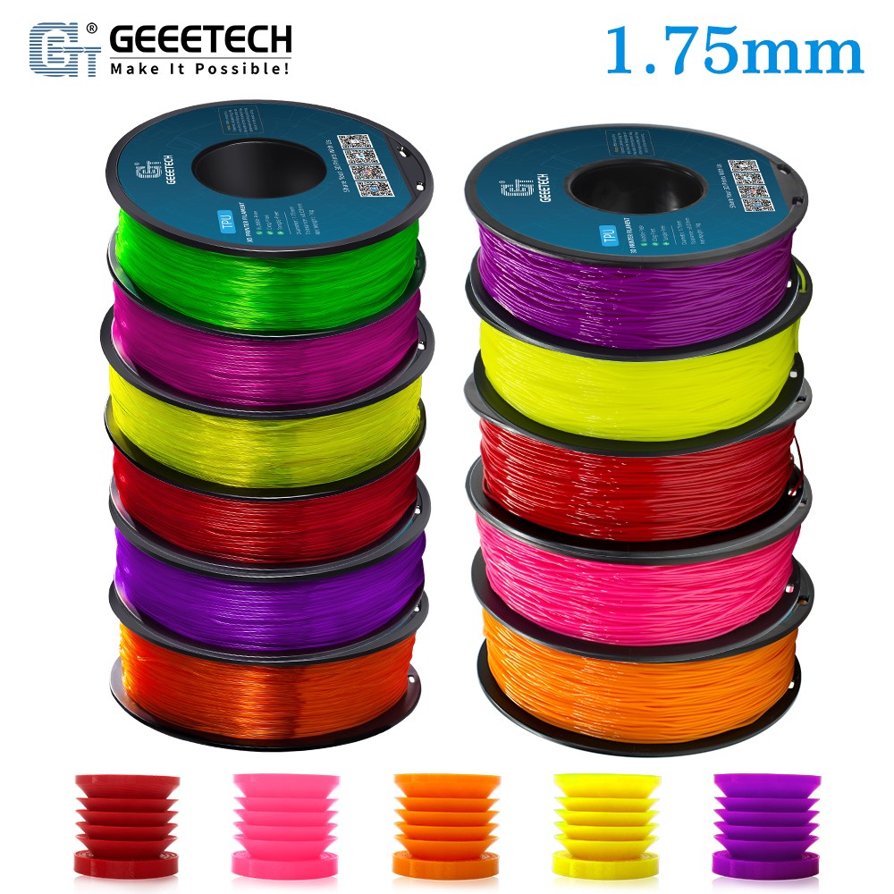 Geeetech TPU Filament 1.75mm,Shore 95A Flexible 3D Printer Filament 1KG Spool