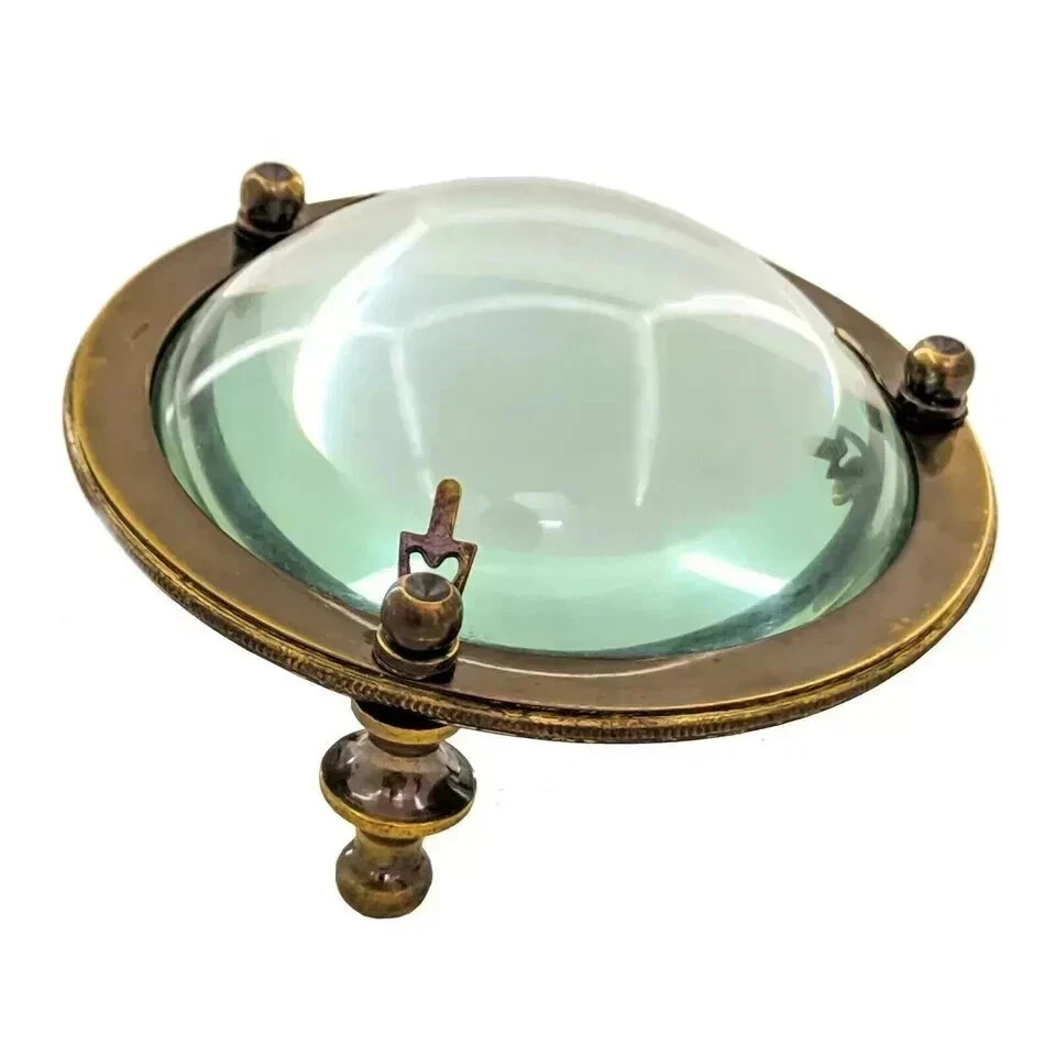Antique Brass Magnifying Glass Map Reader Magnifying Glass Desk top Best Gifts