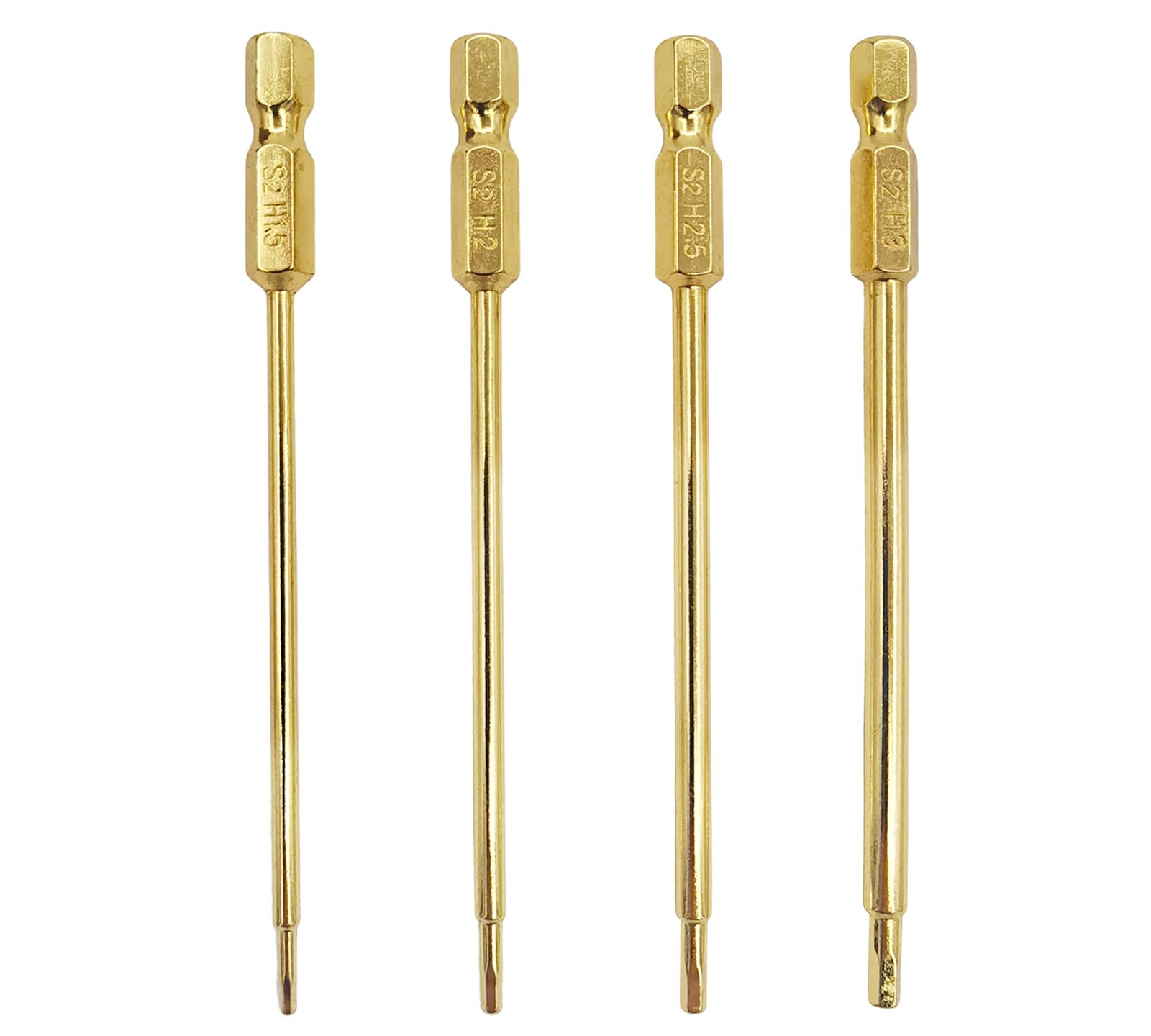 HOPLEX RC Hex Bit Set 1.5 2.0 2.5 3.0mm Hex Head Allen Wrench S2 Steel Titani...