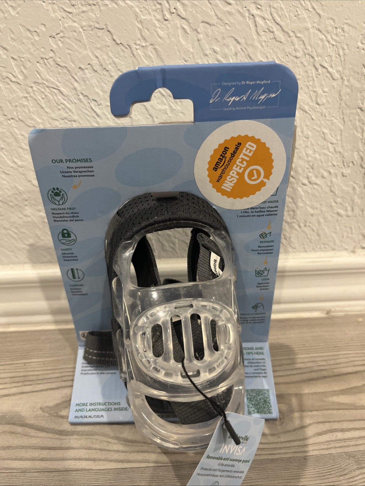 Baskerville INVISA Basket Dog Muzzle Patented Humane Design Facial Visible size4