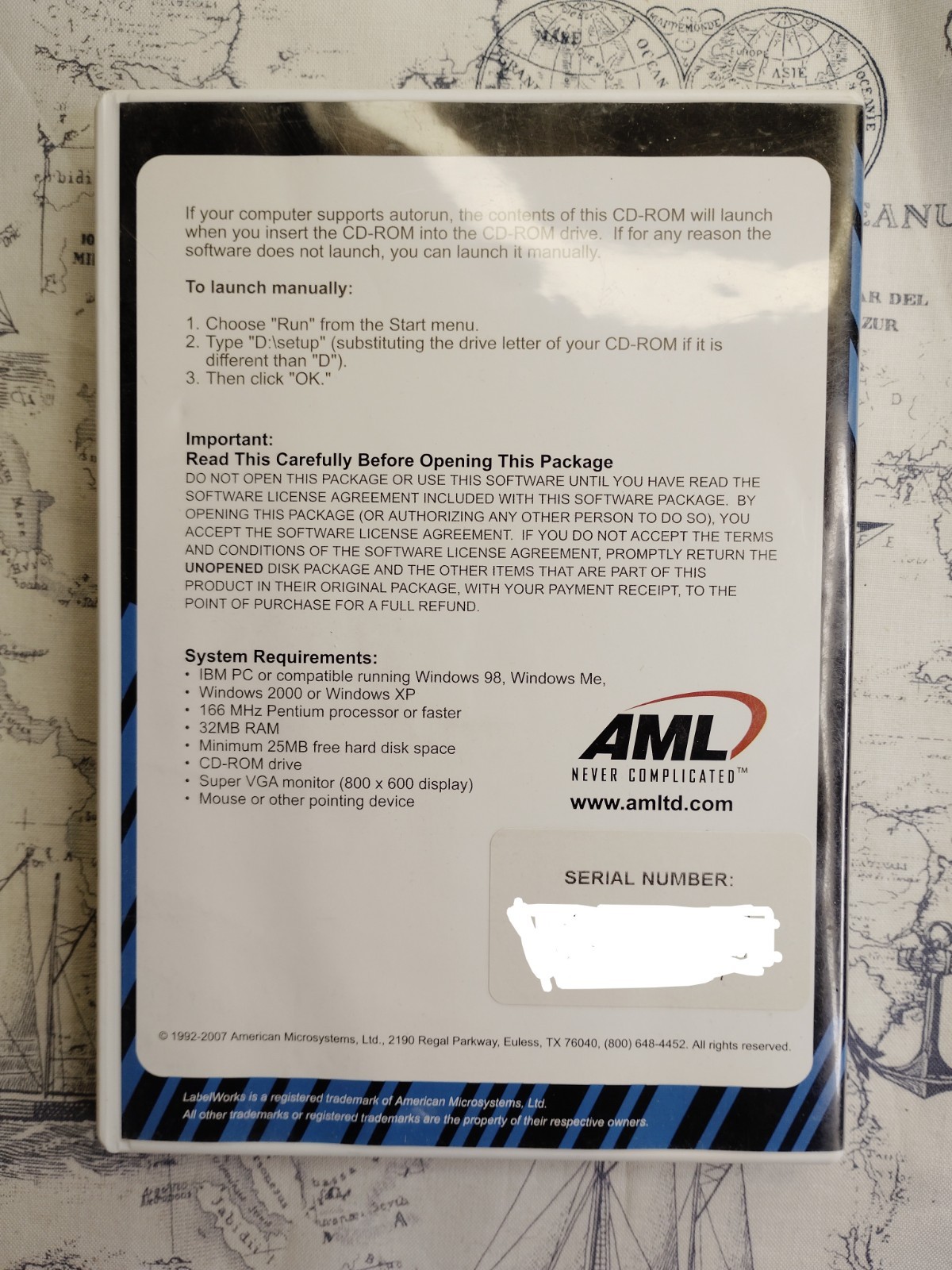 AML LabelWorks Version 3.0 2007 PC CD-ROM Software Windows 2000/XP