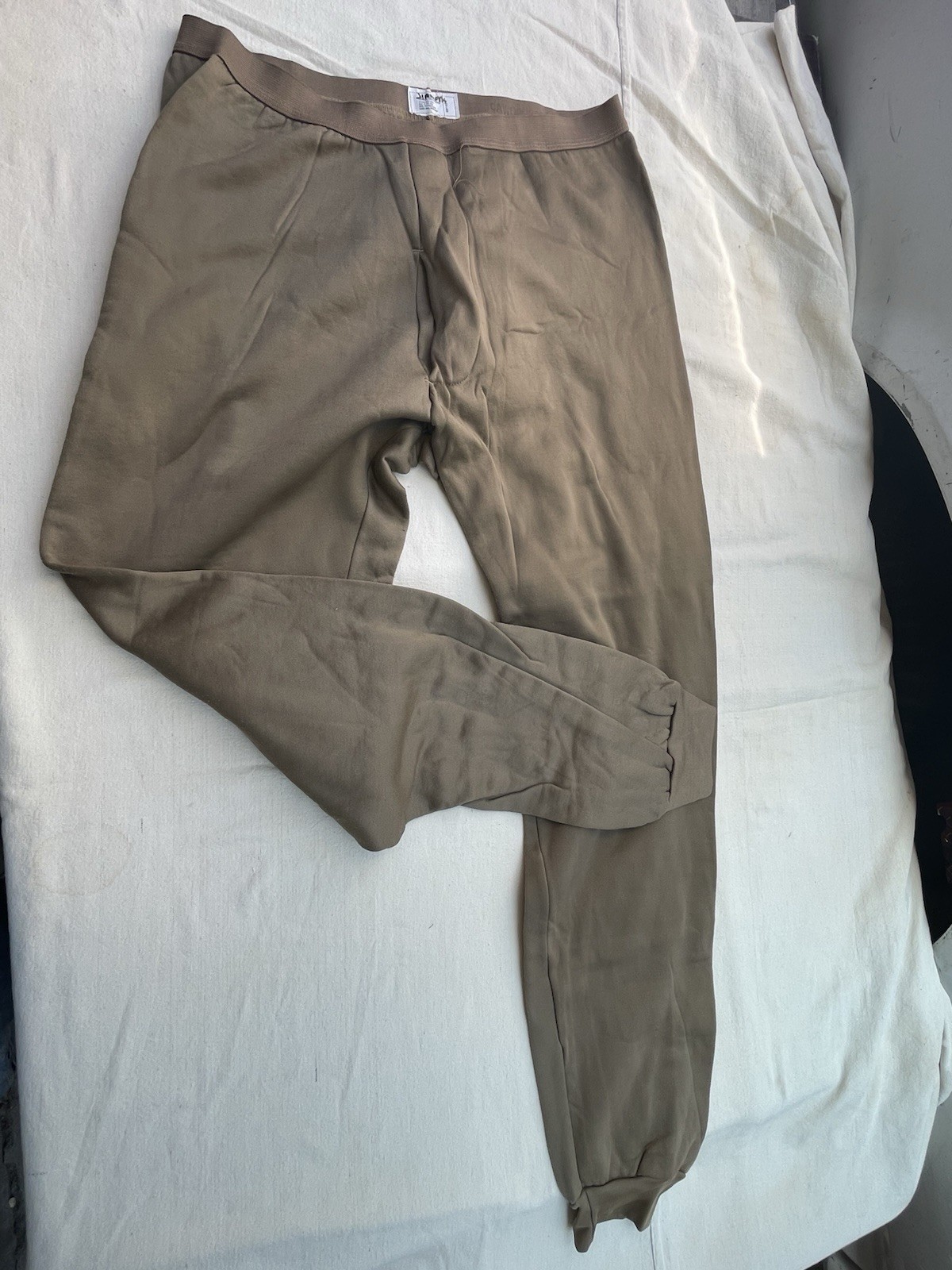 US Army Mens XXXL Brown Cold Weather Drawers Fleece Lined Pants Polypropylene