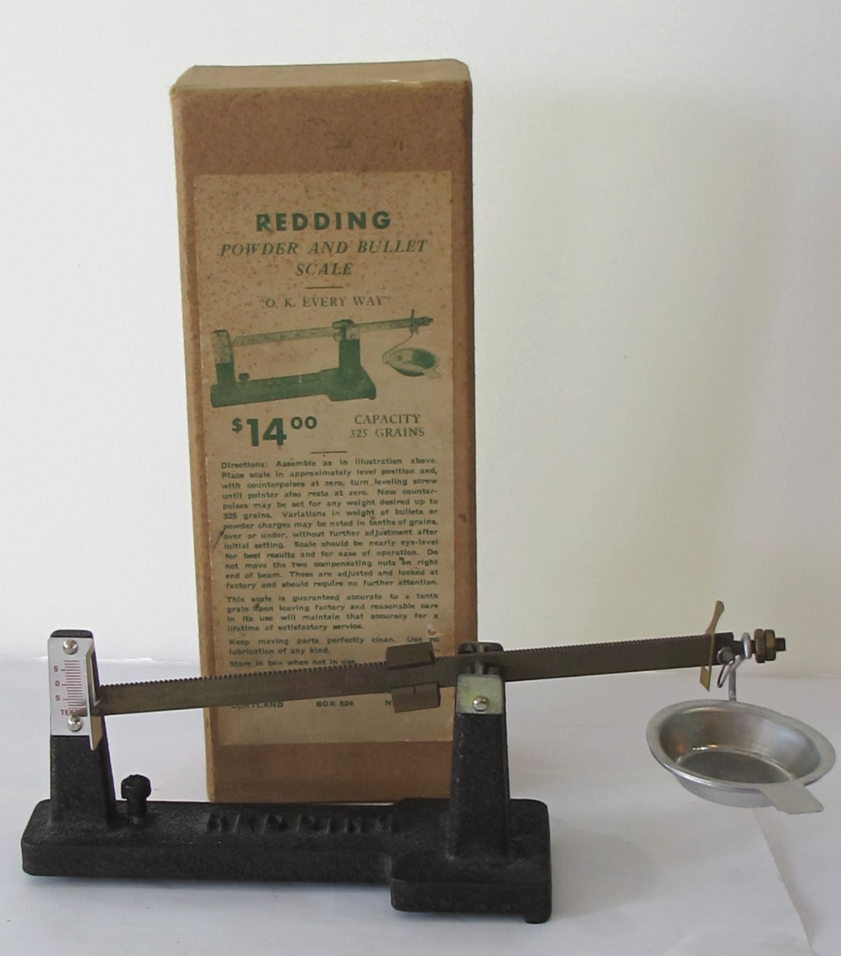 Vintage Redding Powder and Bullet Scale Reloading Equipment with Box!