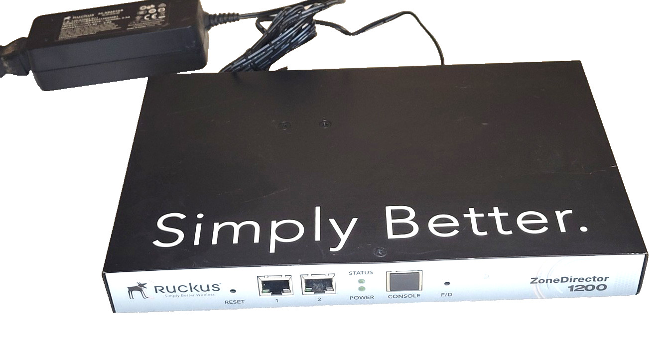 Ruckus ZD1200 ZoneDirector 1200 Wireless Controller 901-1205-UN00 W/Adapter