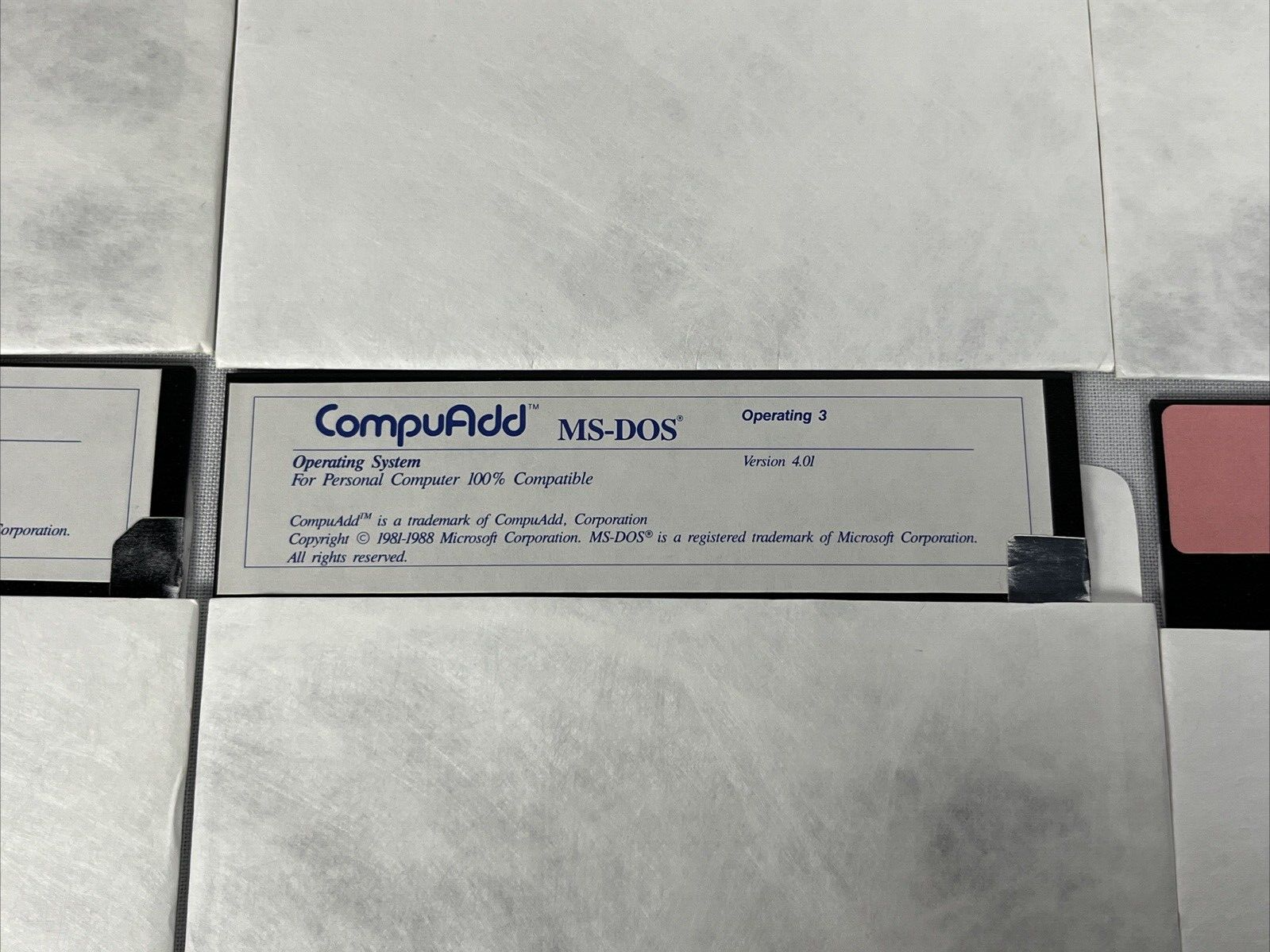 CompuAdd Software - 5.25” Disk Set of 7 - MS-DOS W Case 1981- 1988 - Vintage