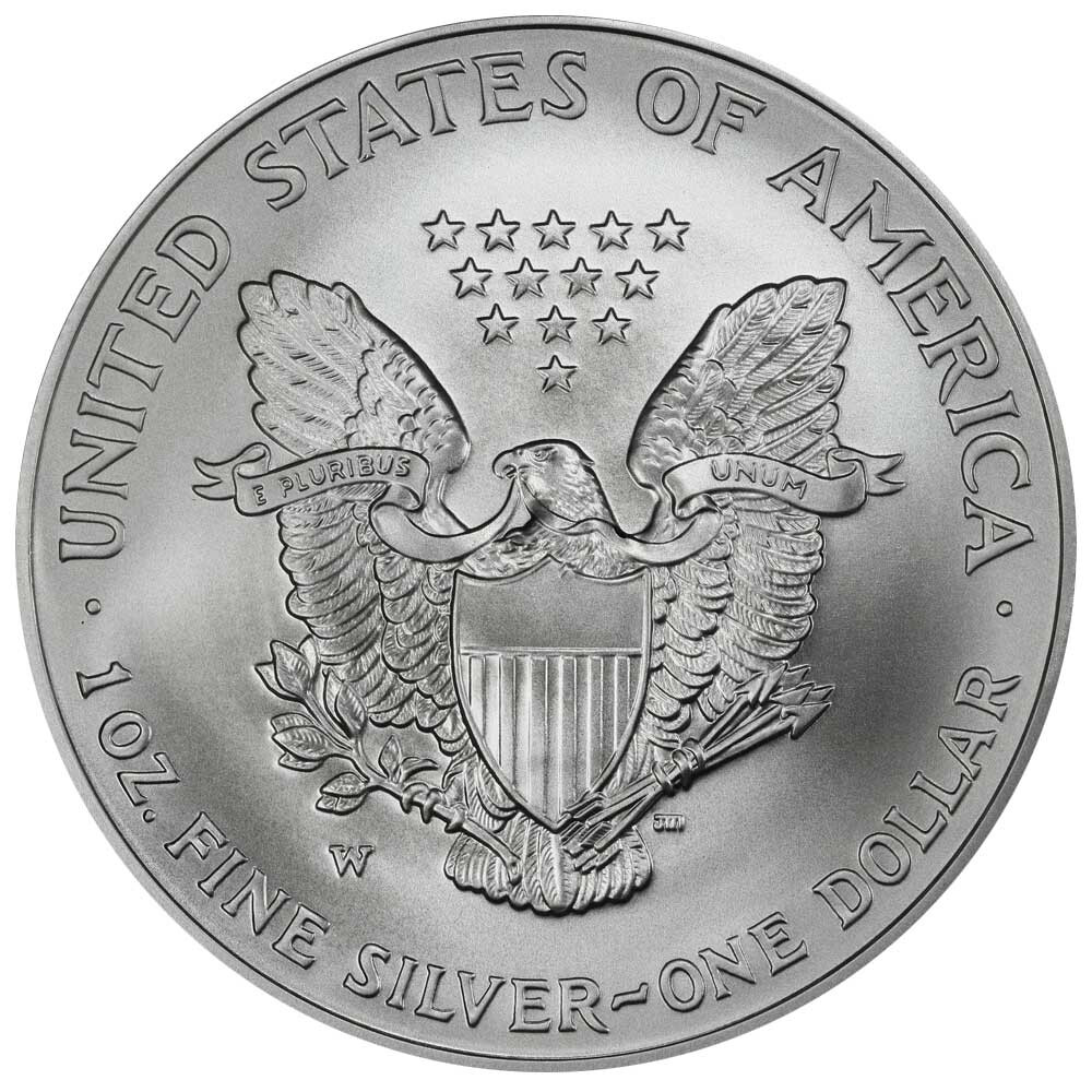 2007-W Burnished $1 American Silver Eagle Box, OGP & COA