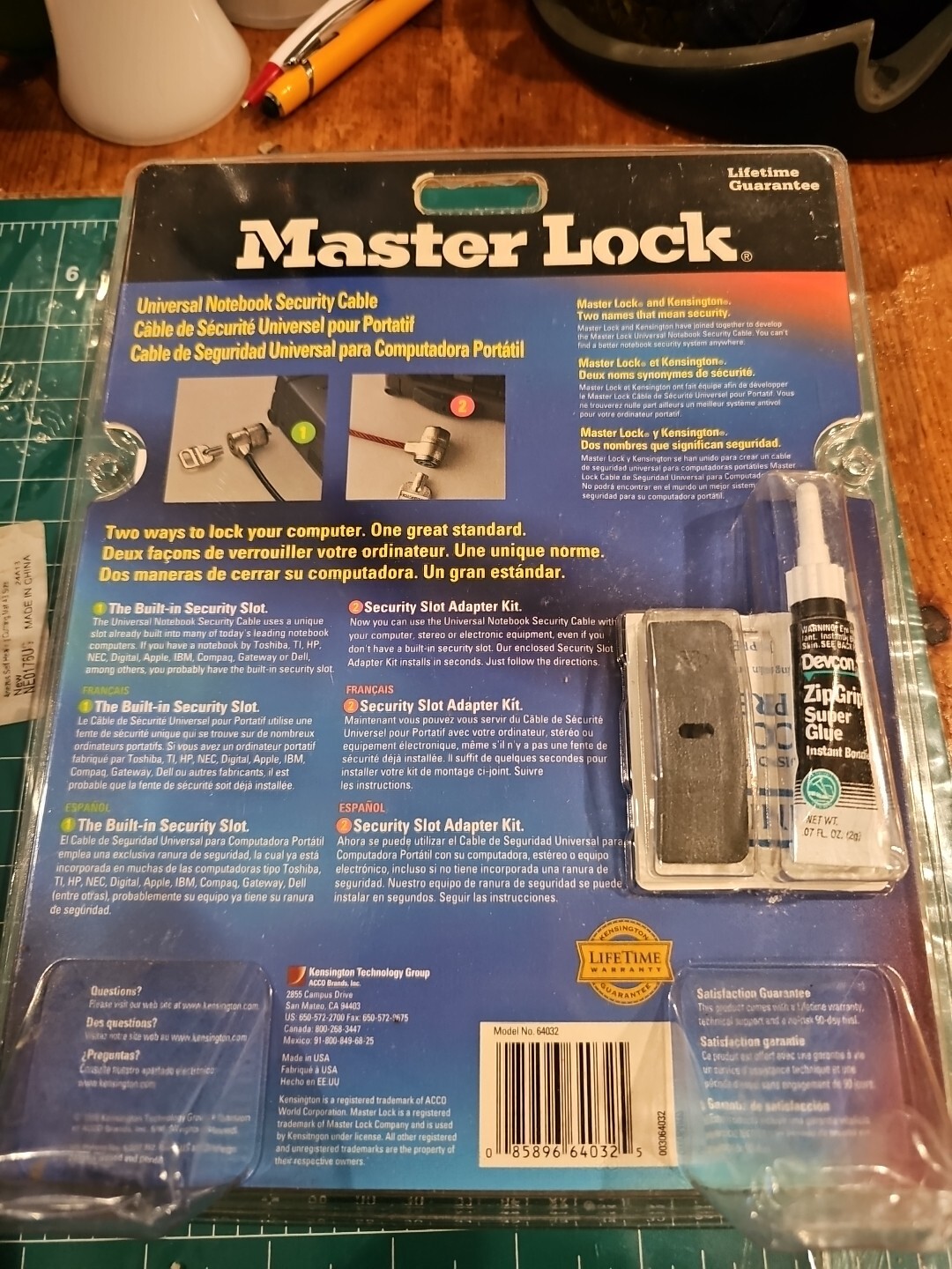 Computer Laptop Security Cable Master Lock Notebook Security Cable New