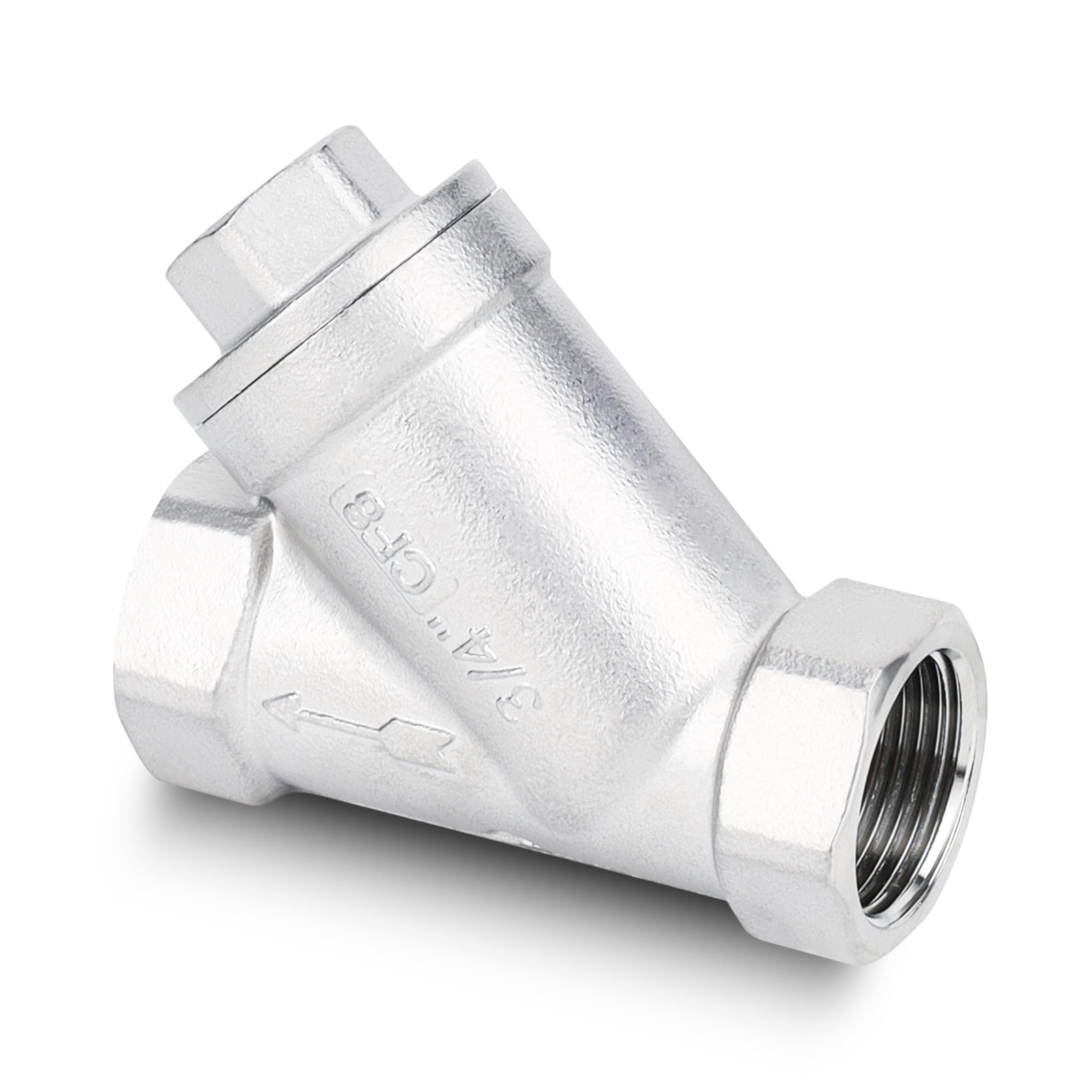 3/4" NPT Female 304 Stainless Steel YStrainer 80 Mesh Filter Valve DN20
