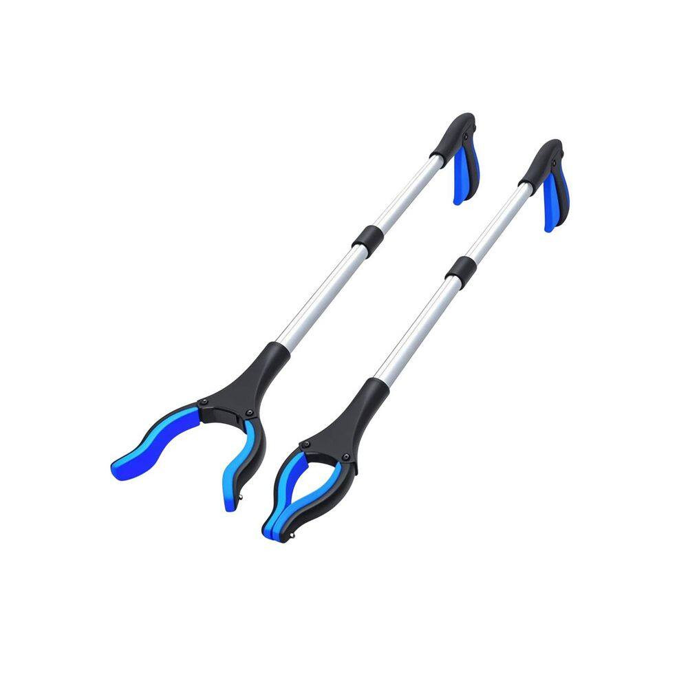 32 In. Reacher Grabber Tool 2-Pack Long Magnetic Tip Trash Picker Upper Ergonomi