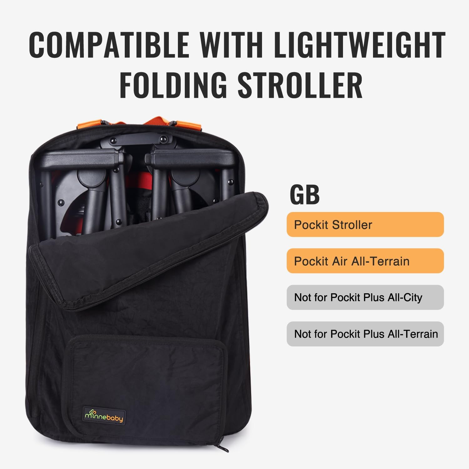 Stroller Travel Bag, Compatible with Gb Pockit Stroller, Lightweight Stroller Tr