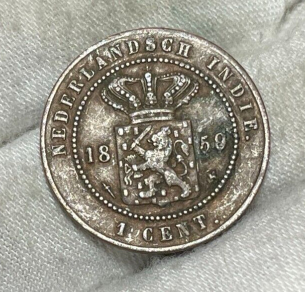 1859 Netherlands India One Cent Coin