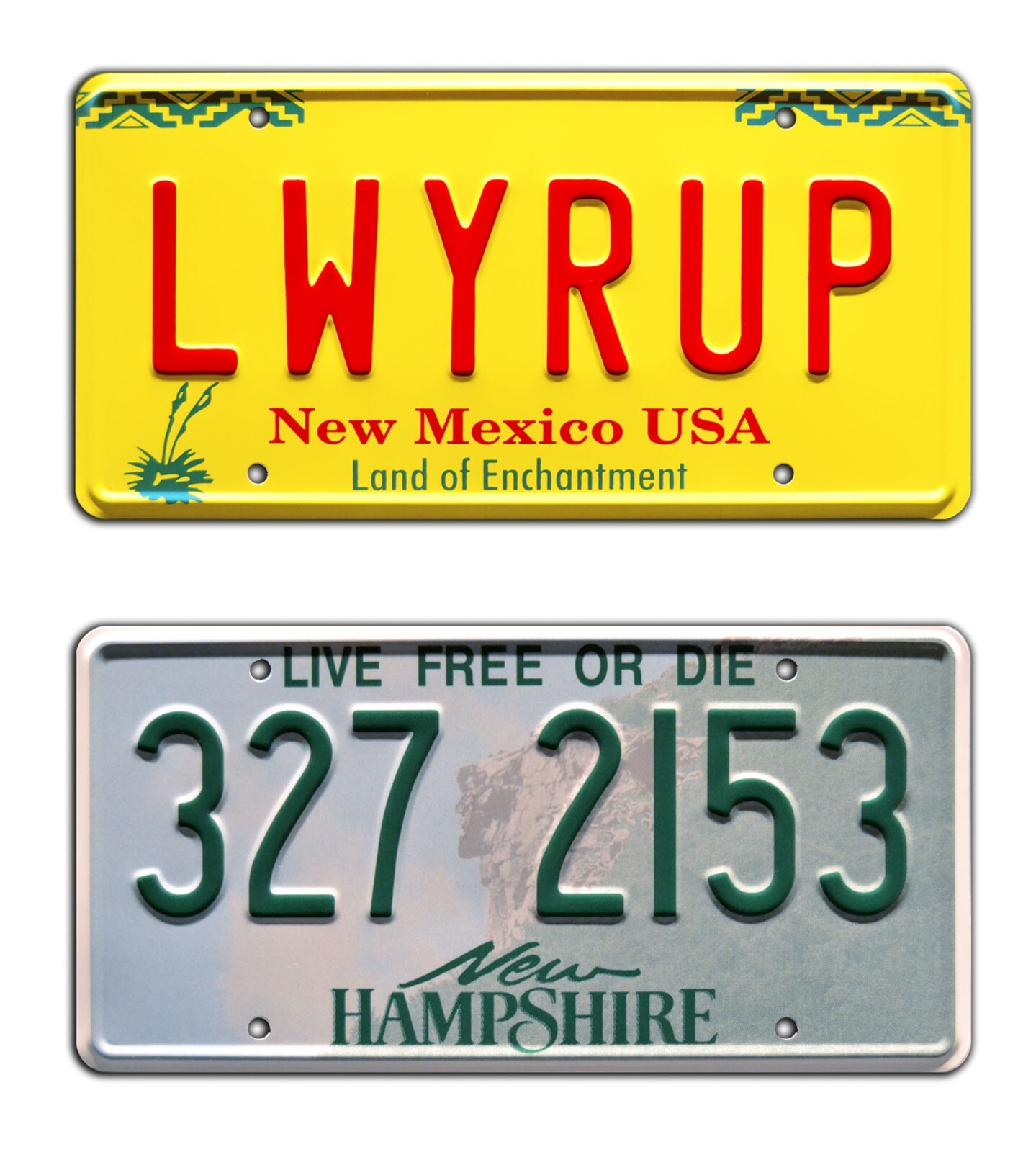 Breaking Bad | LWYRUP + 327 2153 Metal Stamped Replica Prop License Plate Combo