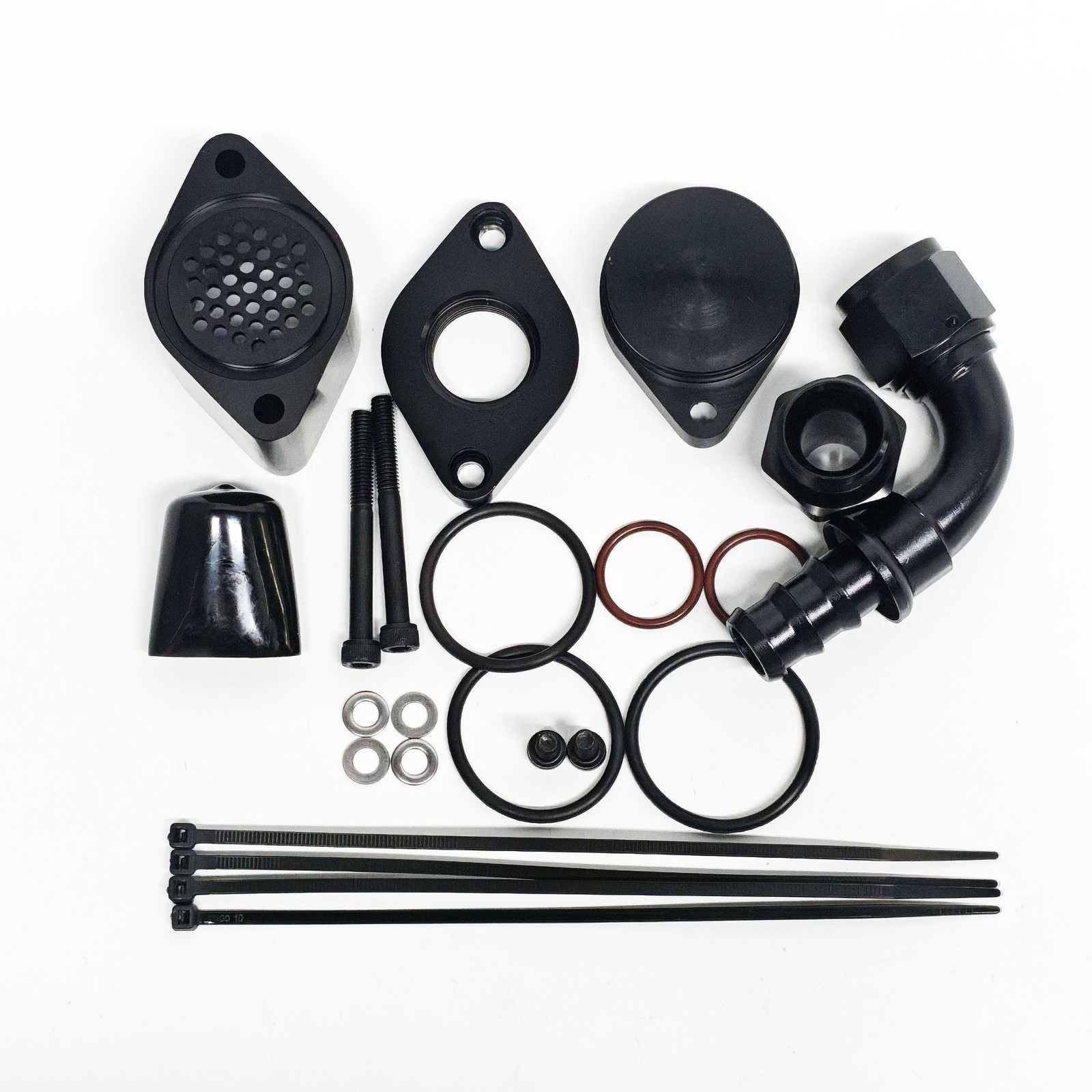 For Ford F250 F350 6.7L Powerstroke 2011-20 Engine Kit CCV PCV Replacement Black