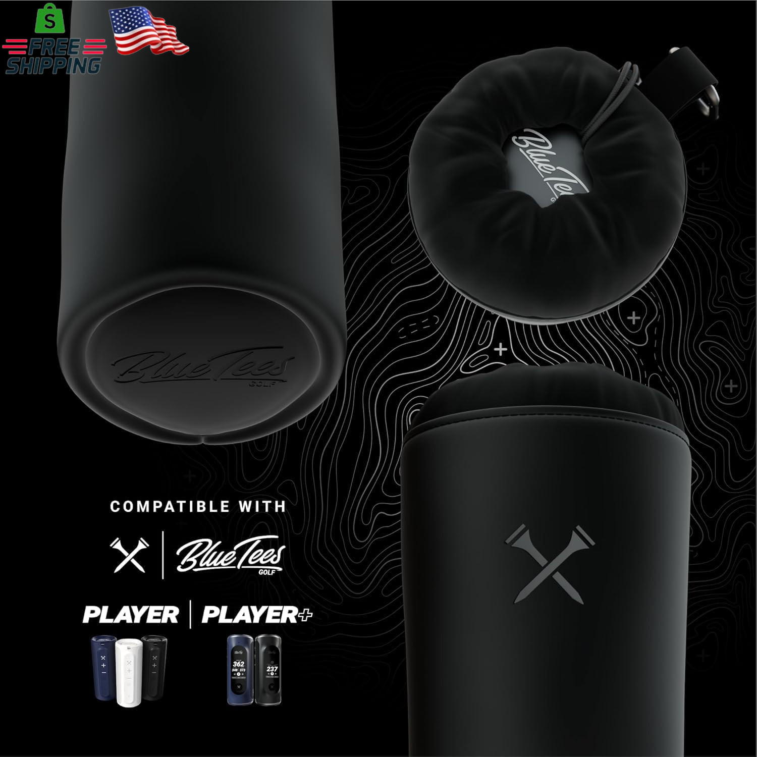 Blue Tees Golf GPS Case Compatible with Player+ GPS Speaker - Soft Carrying Prot