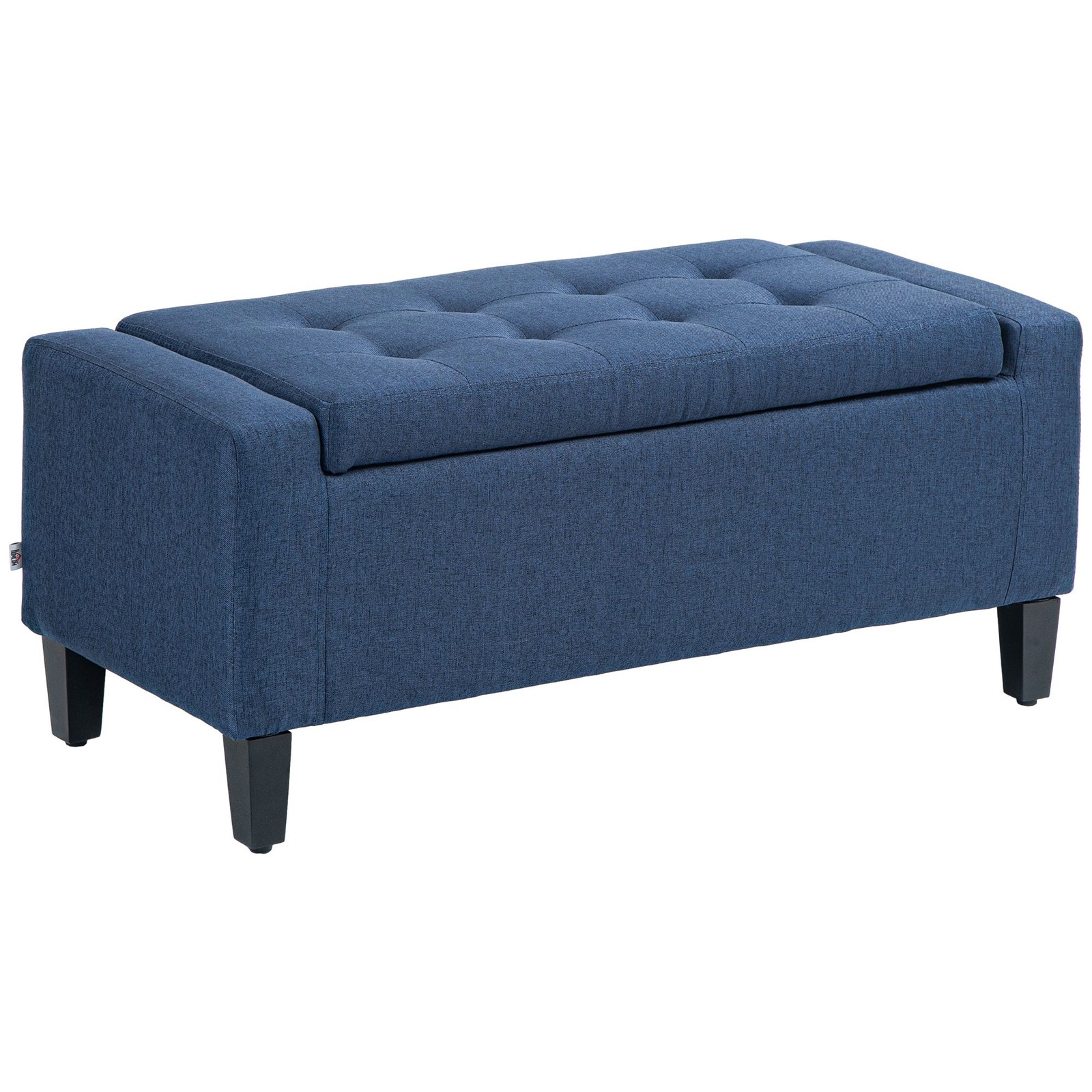 Storage Ottoman, Linen Upholstered Storage Bench with Lift Top